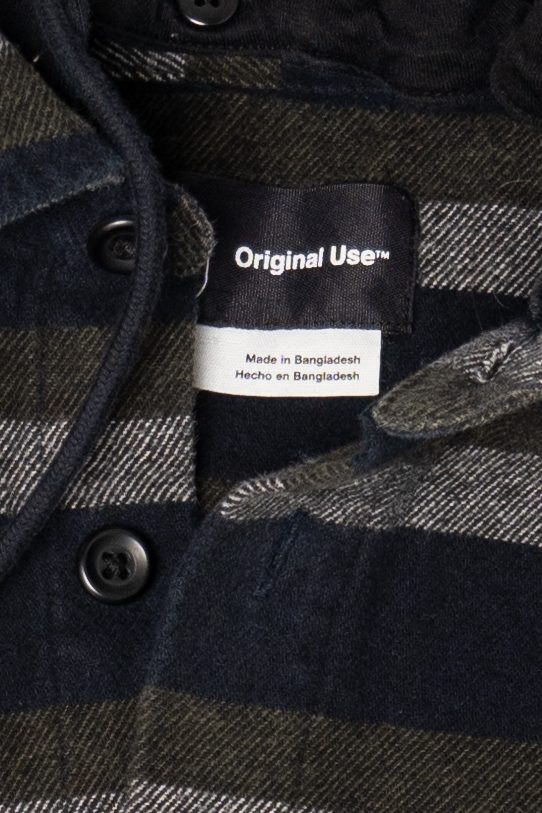 Gray Original Use Hooded Flannel Shirt (2010s)