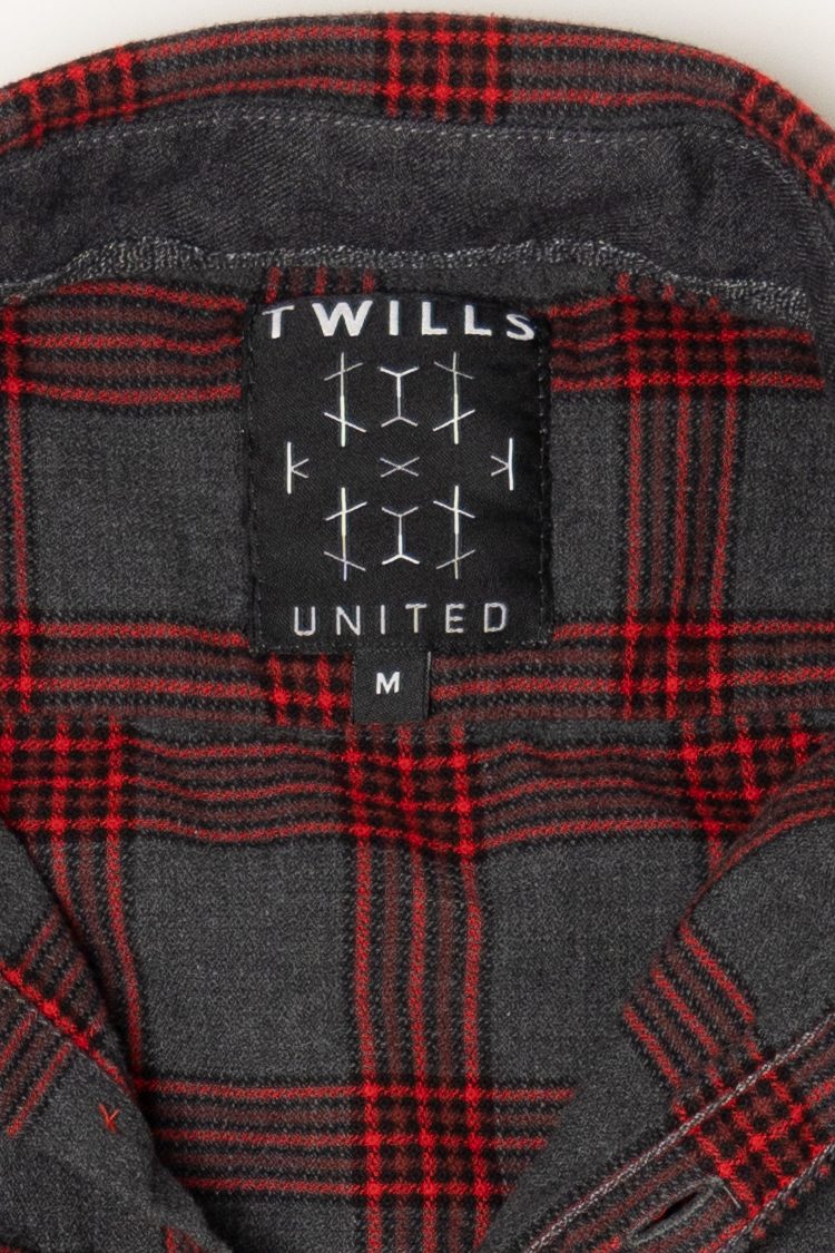 Dark Gray And Red Twills United Flannel Shirt (2010s)