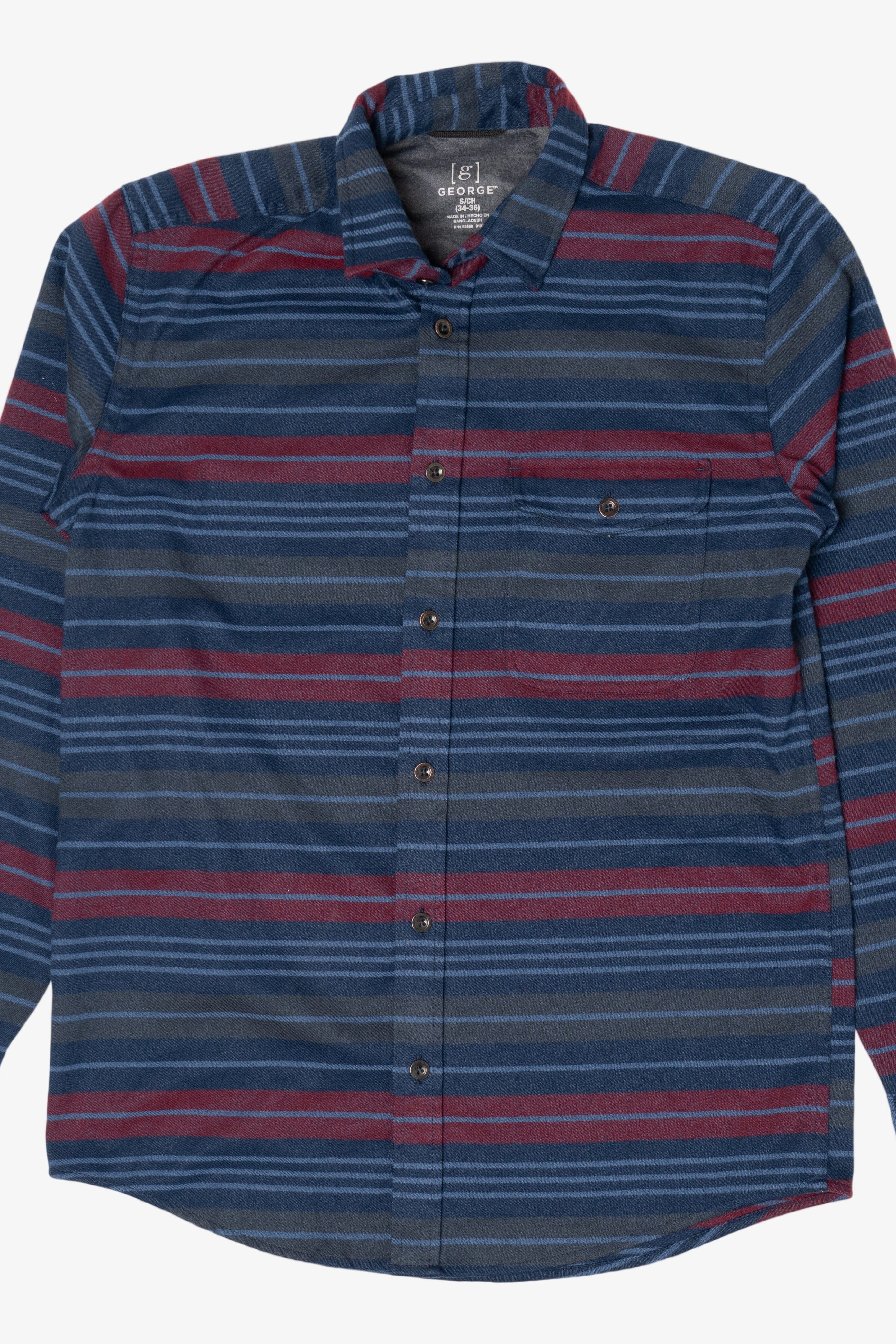 Blue Striped George Flannel Shirt (2010s)