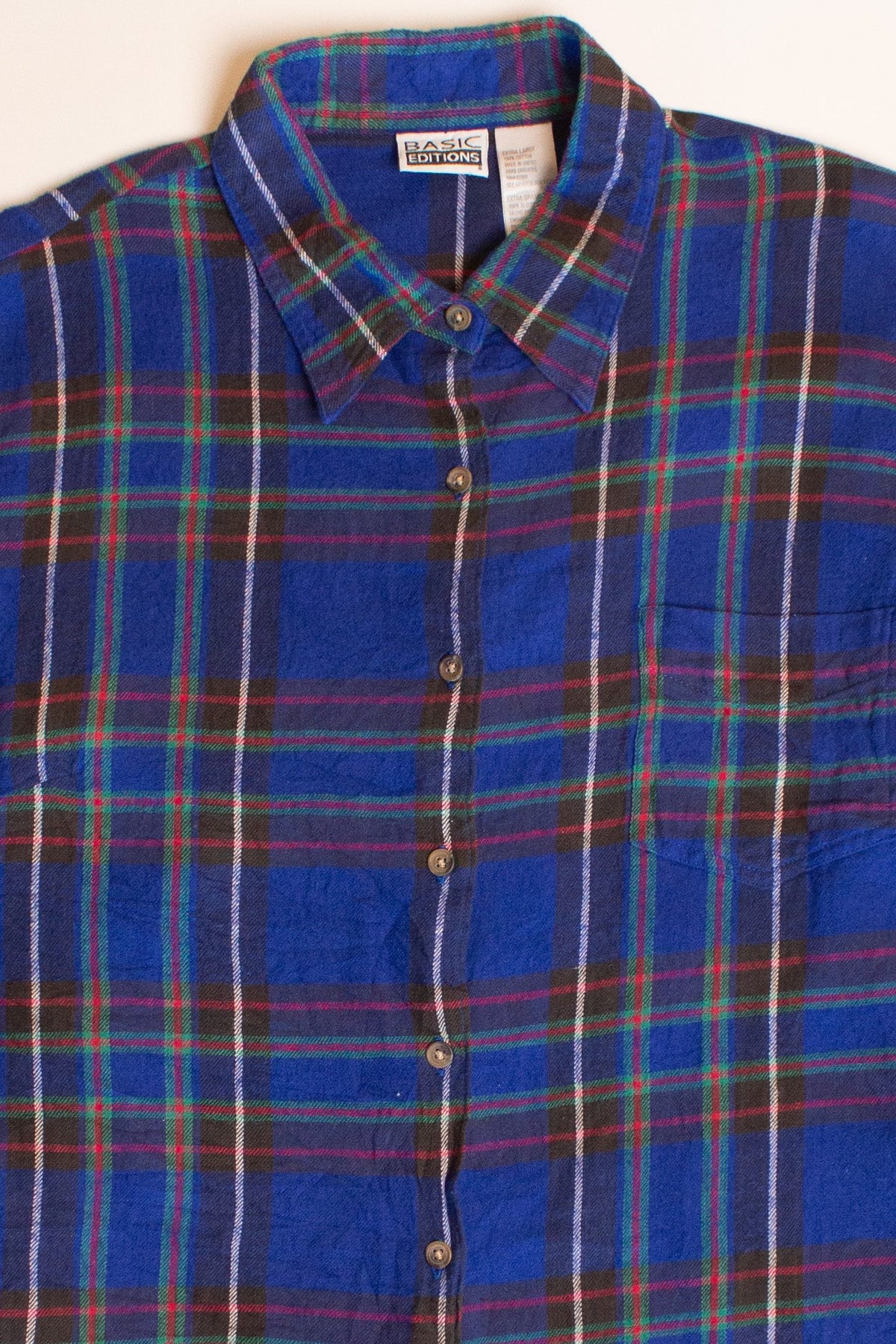Blue Basic Editions Flannel Shirt (2000s)