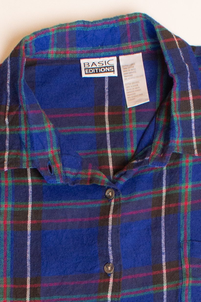 Blue Basic Editions Flannel Shirt (2000s)