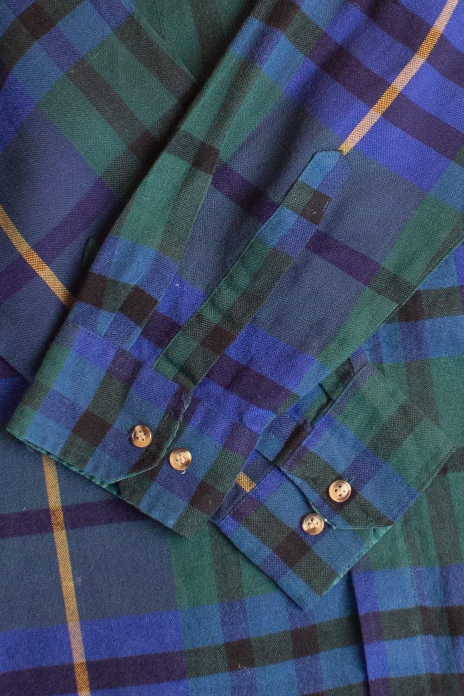 Vintage Blue & Green Flannel Shirt (1990s)