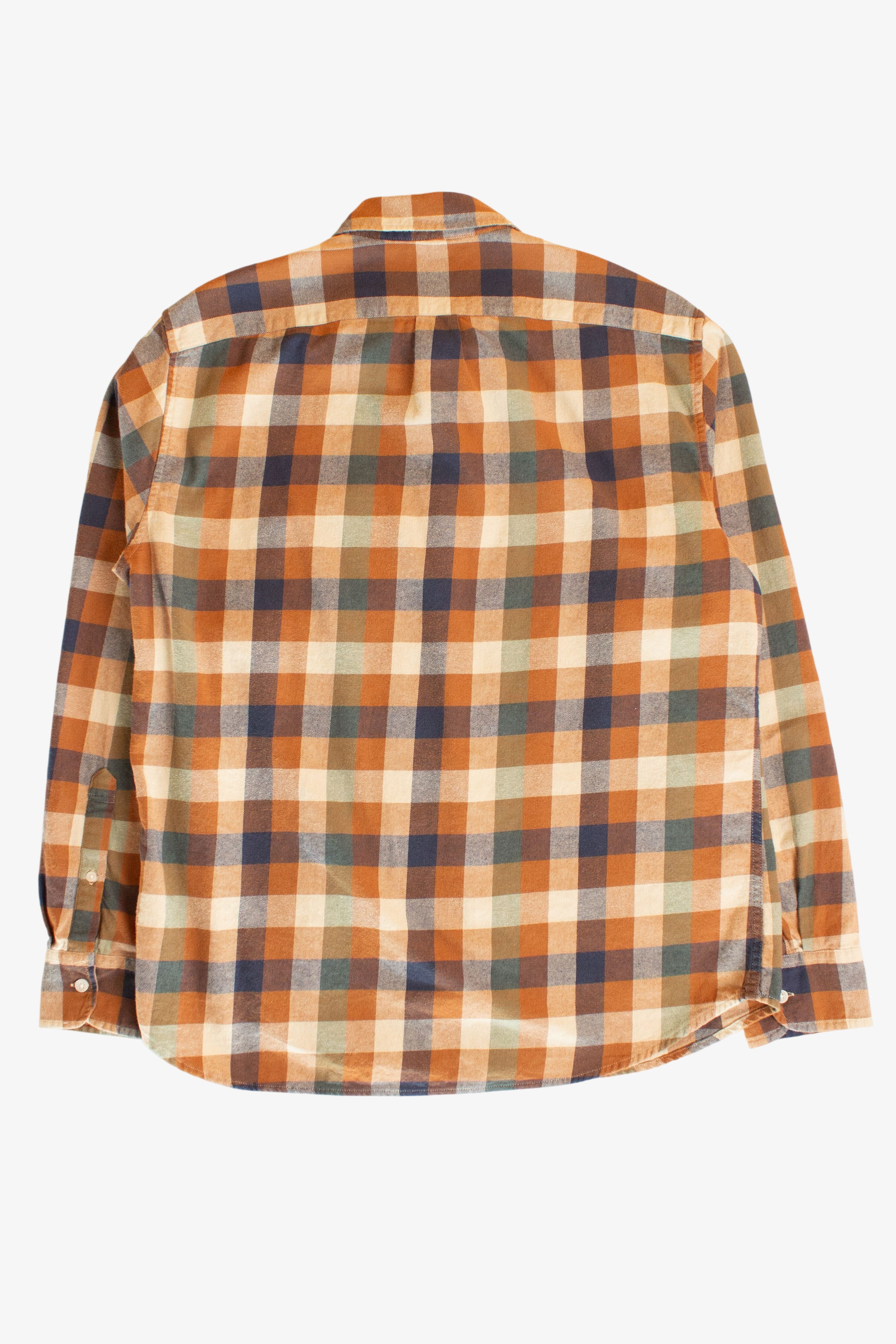 Burnt Orange J. Crew Flannel Shirt (2010s)