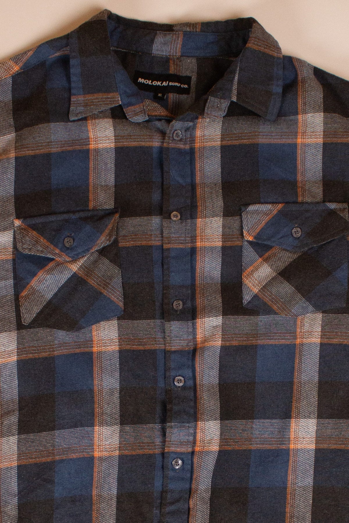 Molokai Surf Co. Blue Flannel Shirt (2000s)