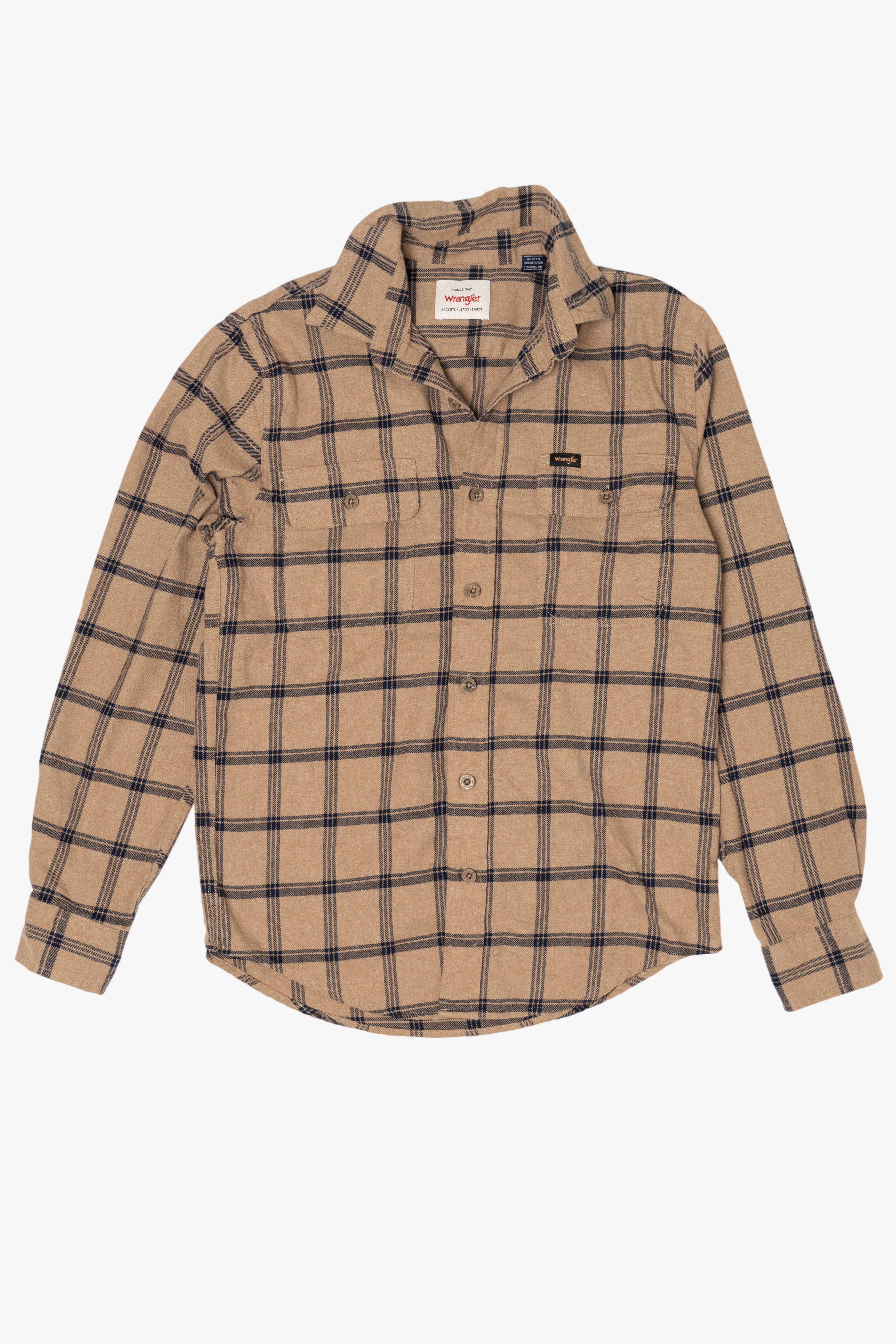 Light Brown Wrangler Flannel Shirt (2010s)