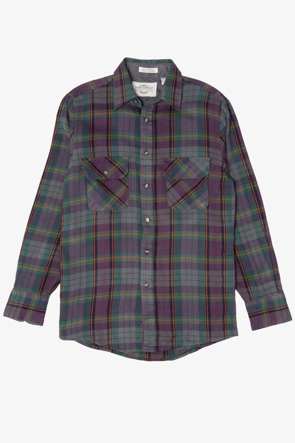 Vintage Purple And Gray Northwest Territory Flannel Shirt (1990s)