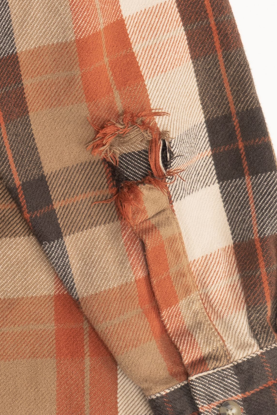 Distressed Cabela's Double Pocket Heavyweight Flannel (2010s)
