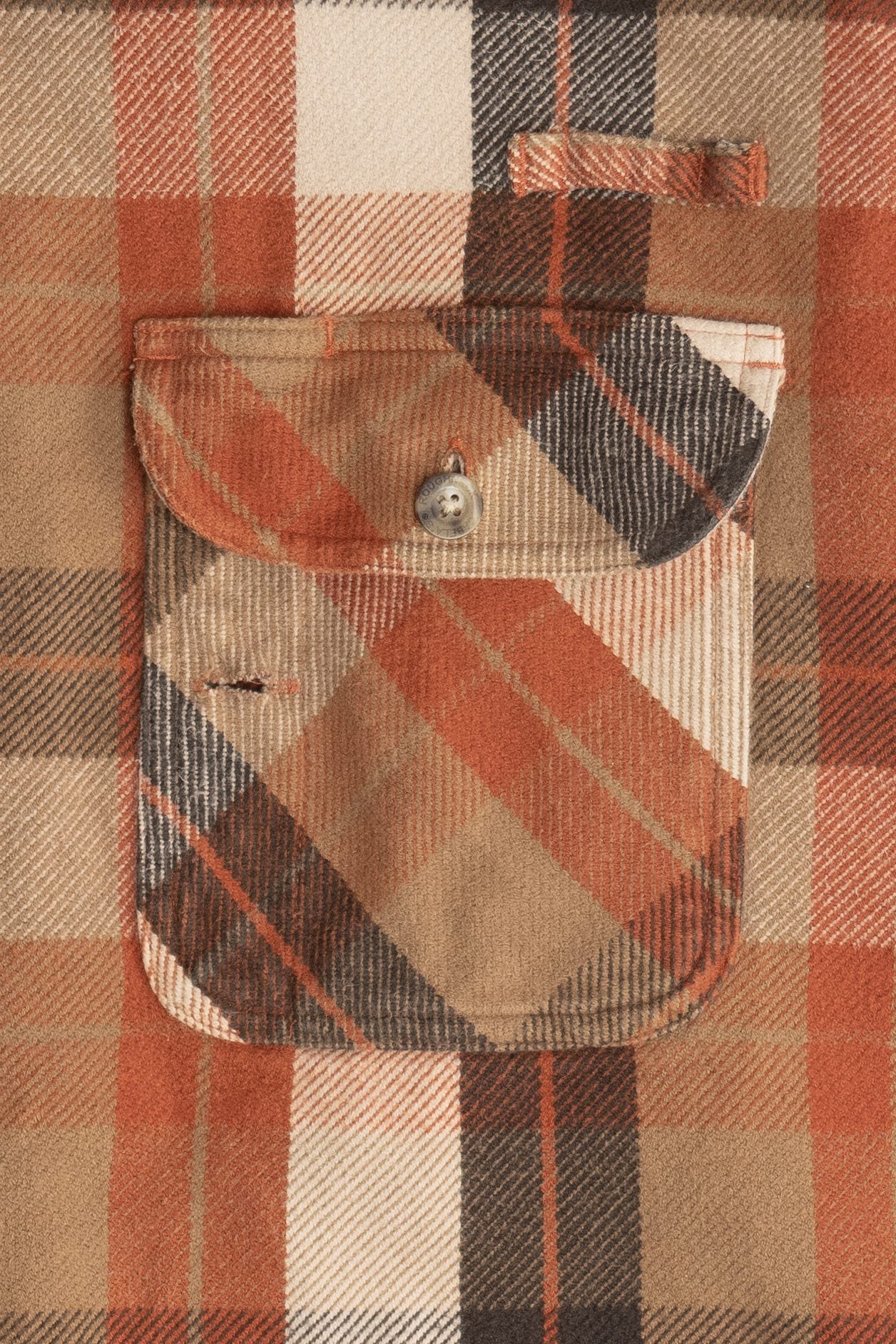 Distressed Cabela's Double Pocket Heavyweight Flannel (2010s)