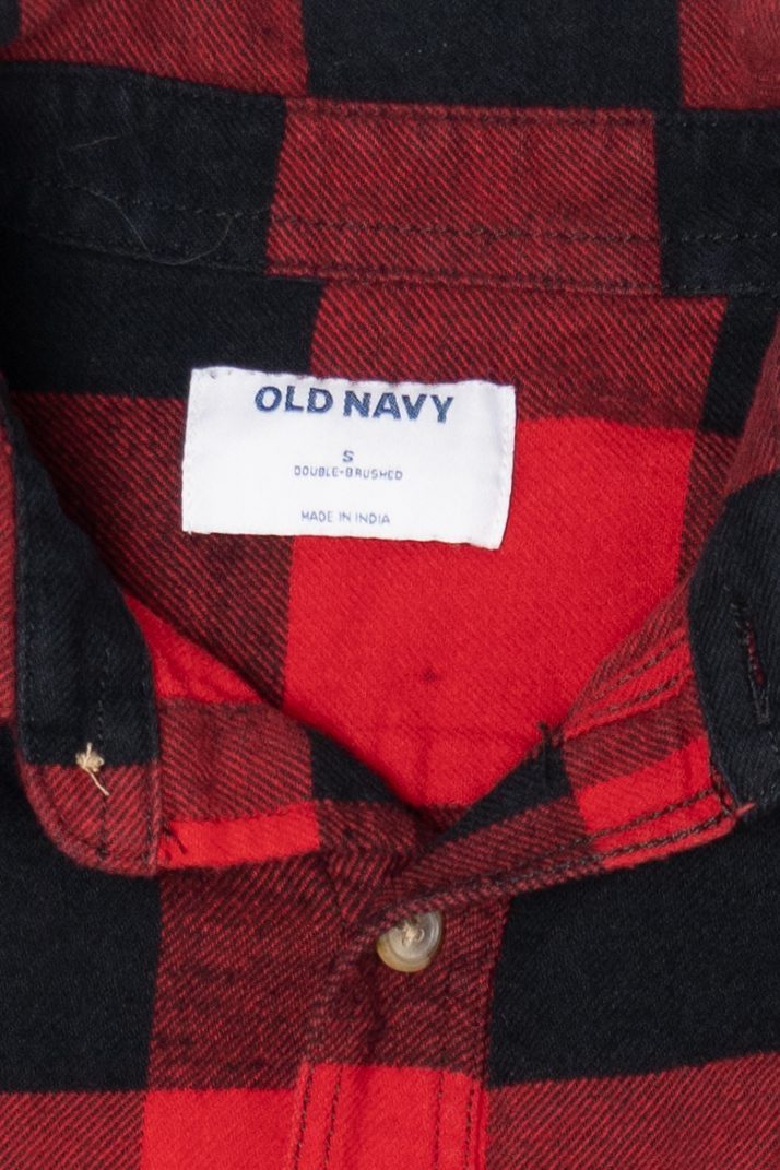 Old Navy Red Checkered Flannel Shirt