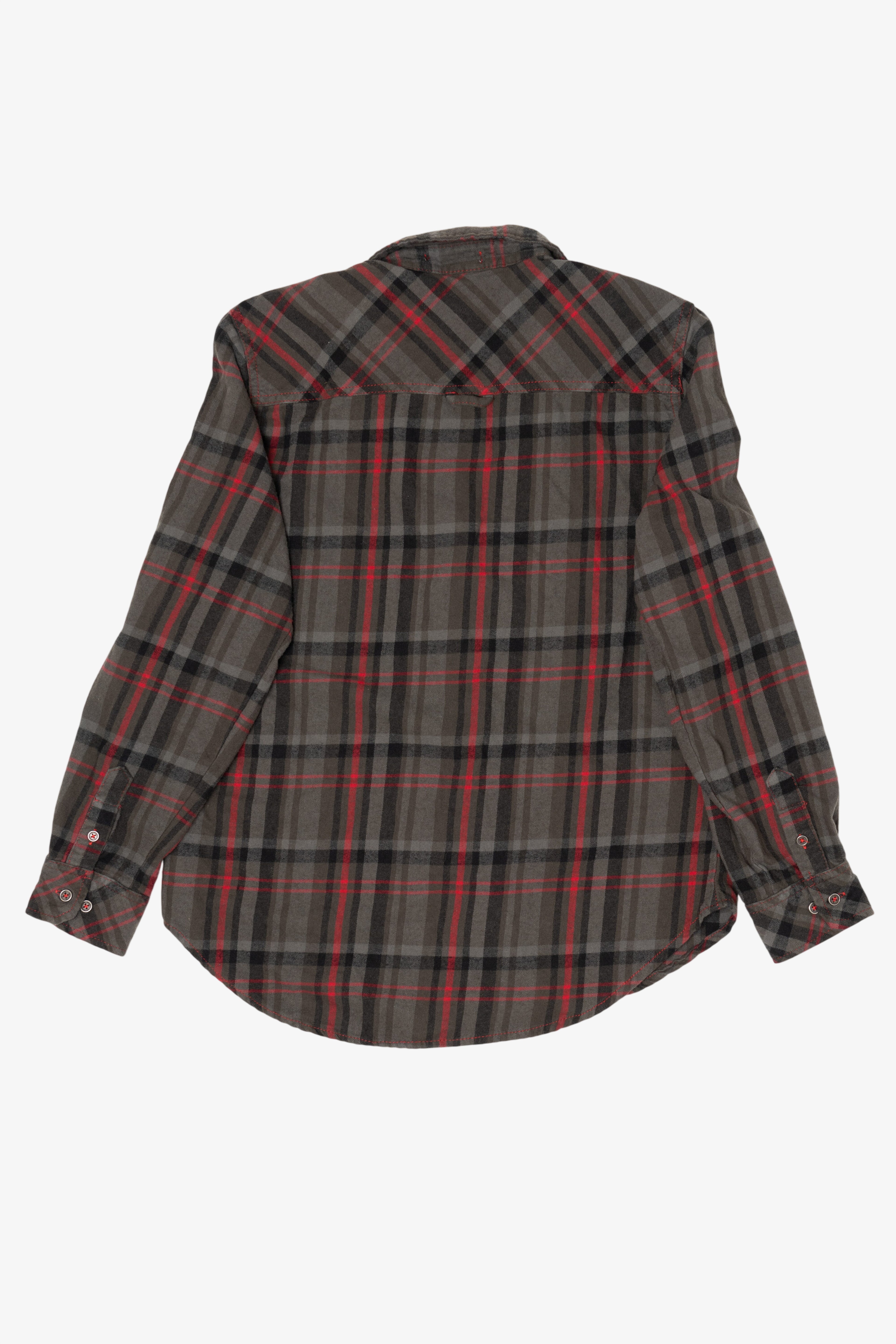 Dark Gray And red PD & C Flannel Shirt