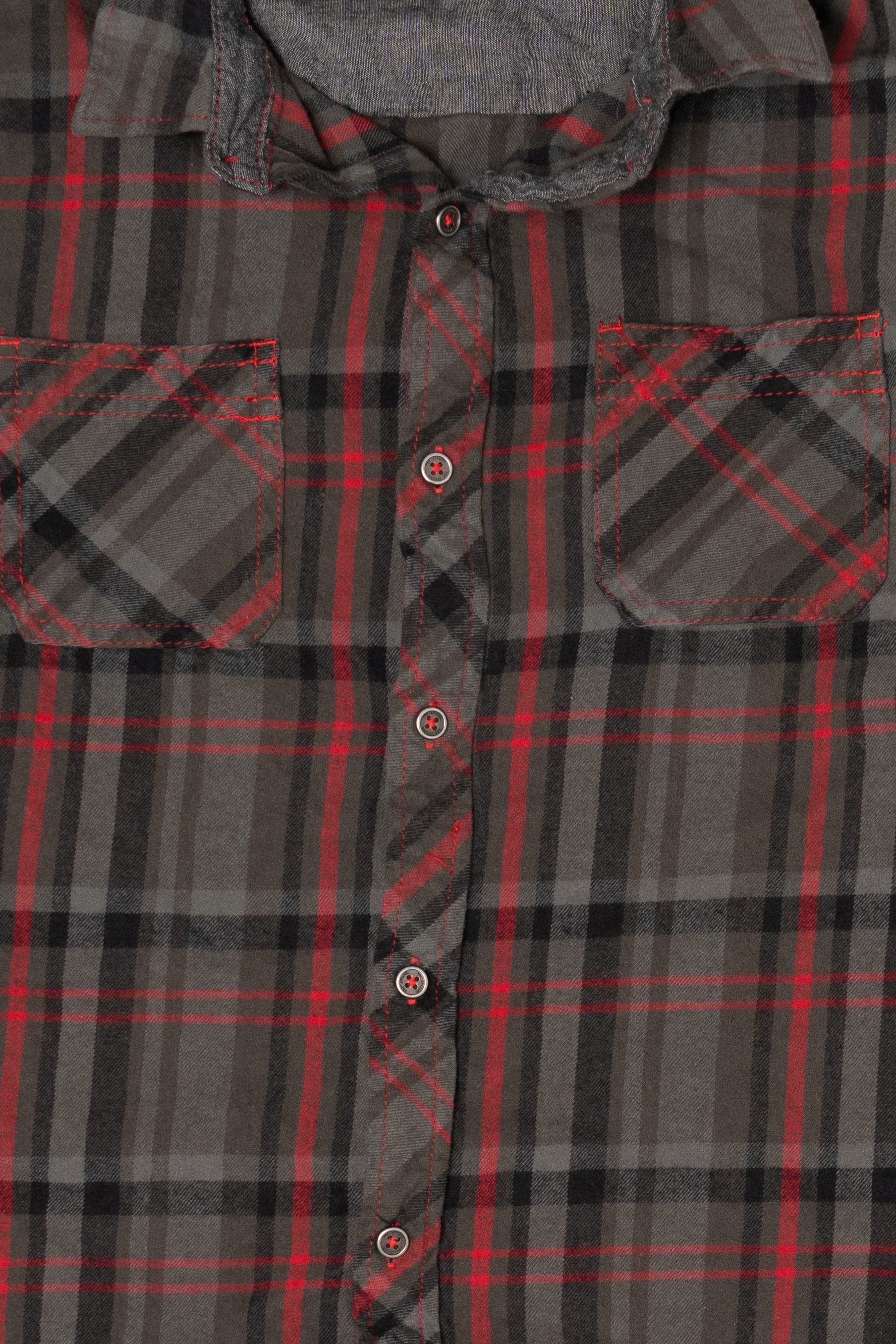 Dark Gray And red PD & C Flannel Shirt