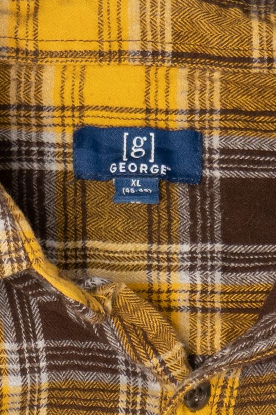 Yellow And Brown George Flannel Shirt