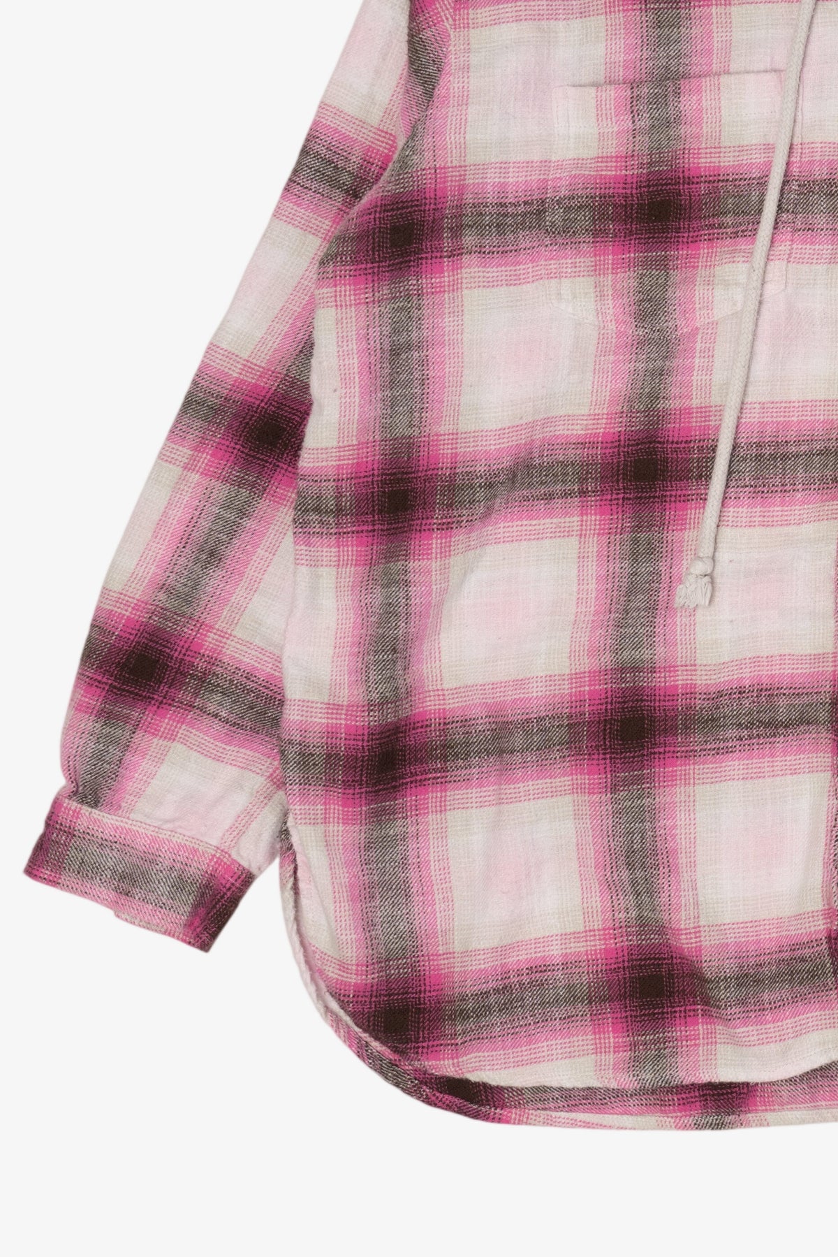 Pink American Eagle Hooded Flannel Shirt