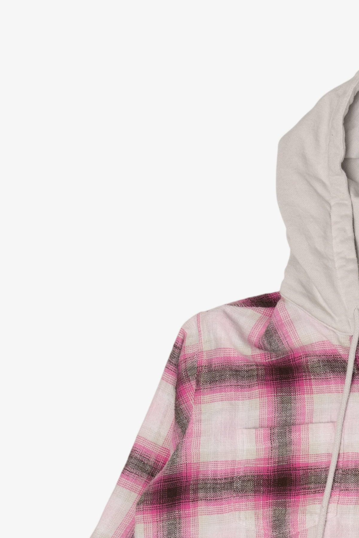 Pink American Eagle Hooded Flannel Shirt
