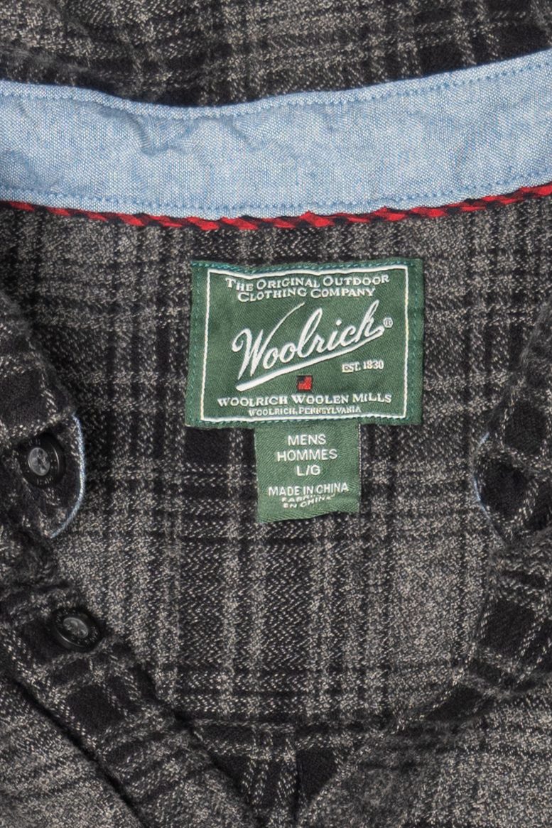 Dark Gray Woolrich Flannel Shirt