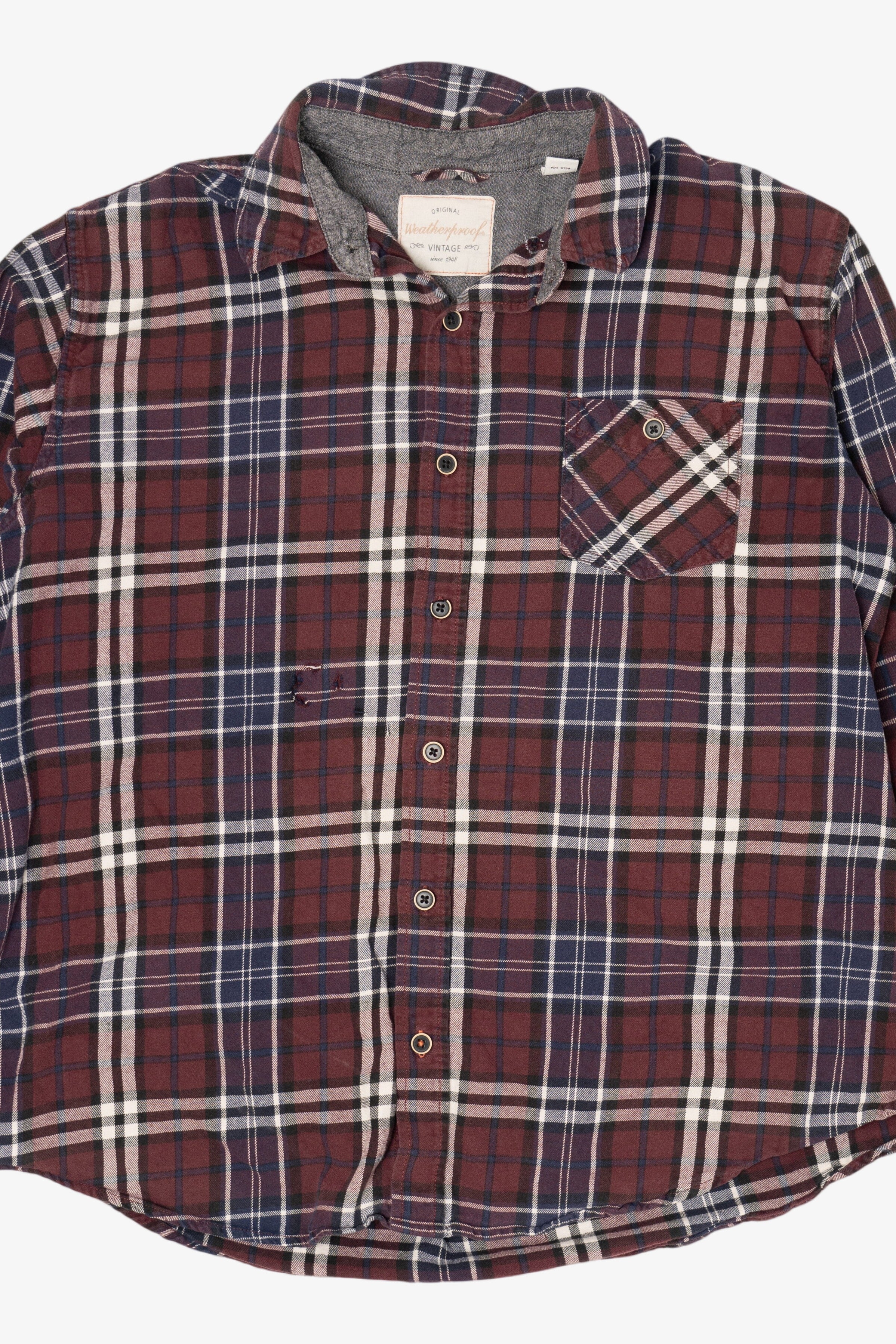 Burgundy Weatherproof Flannel Shirt