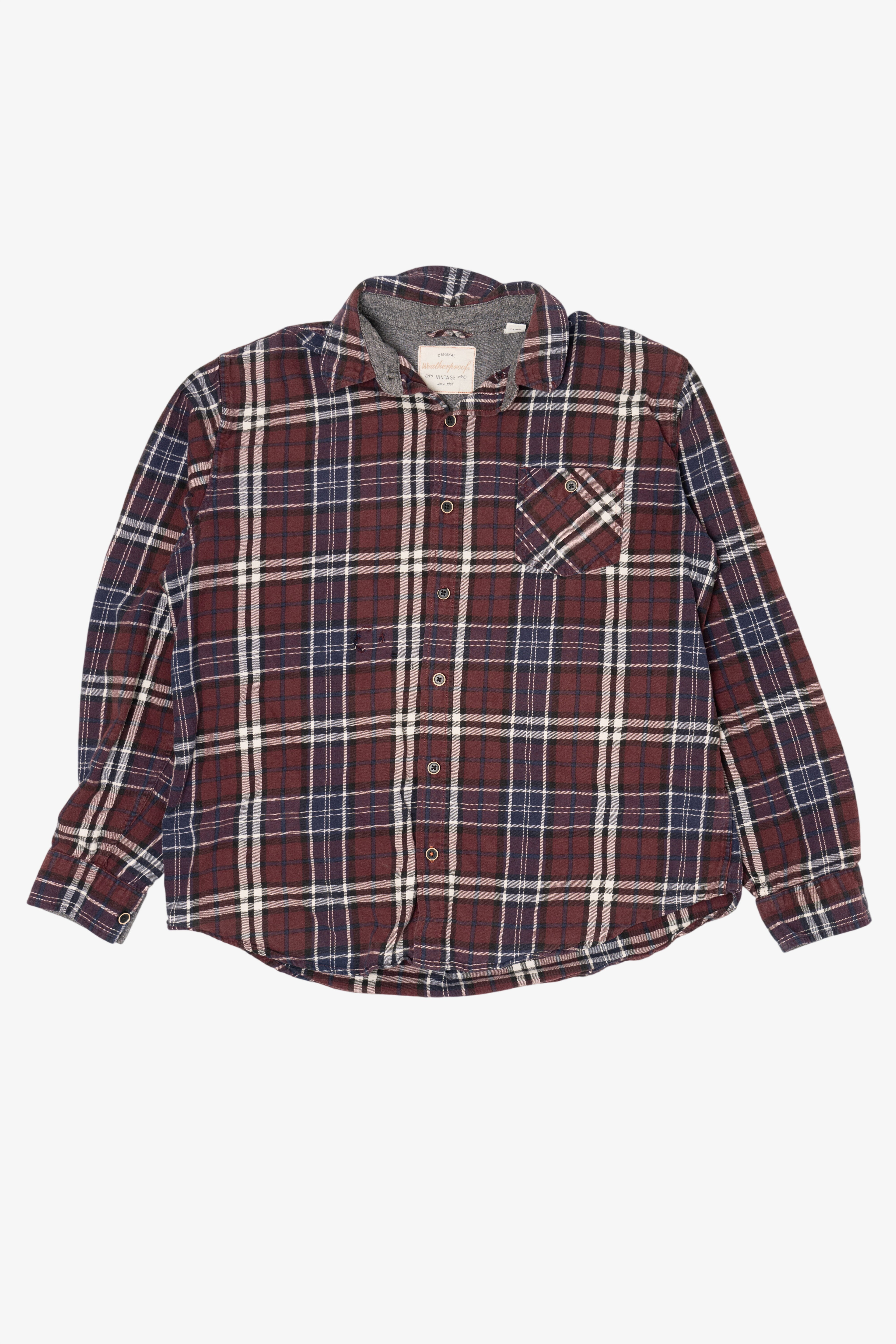 Burgundy Weatherproof Flannel Shirt