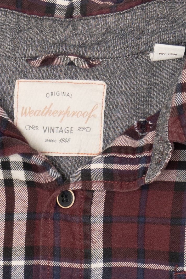 Burgundy Weatherproof Flannel Shirt