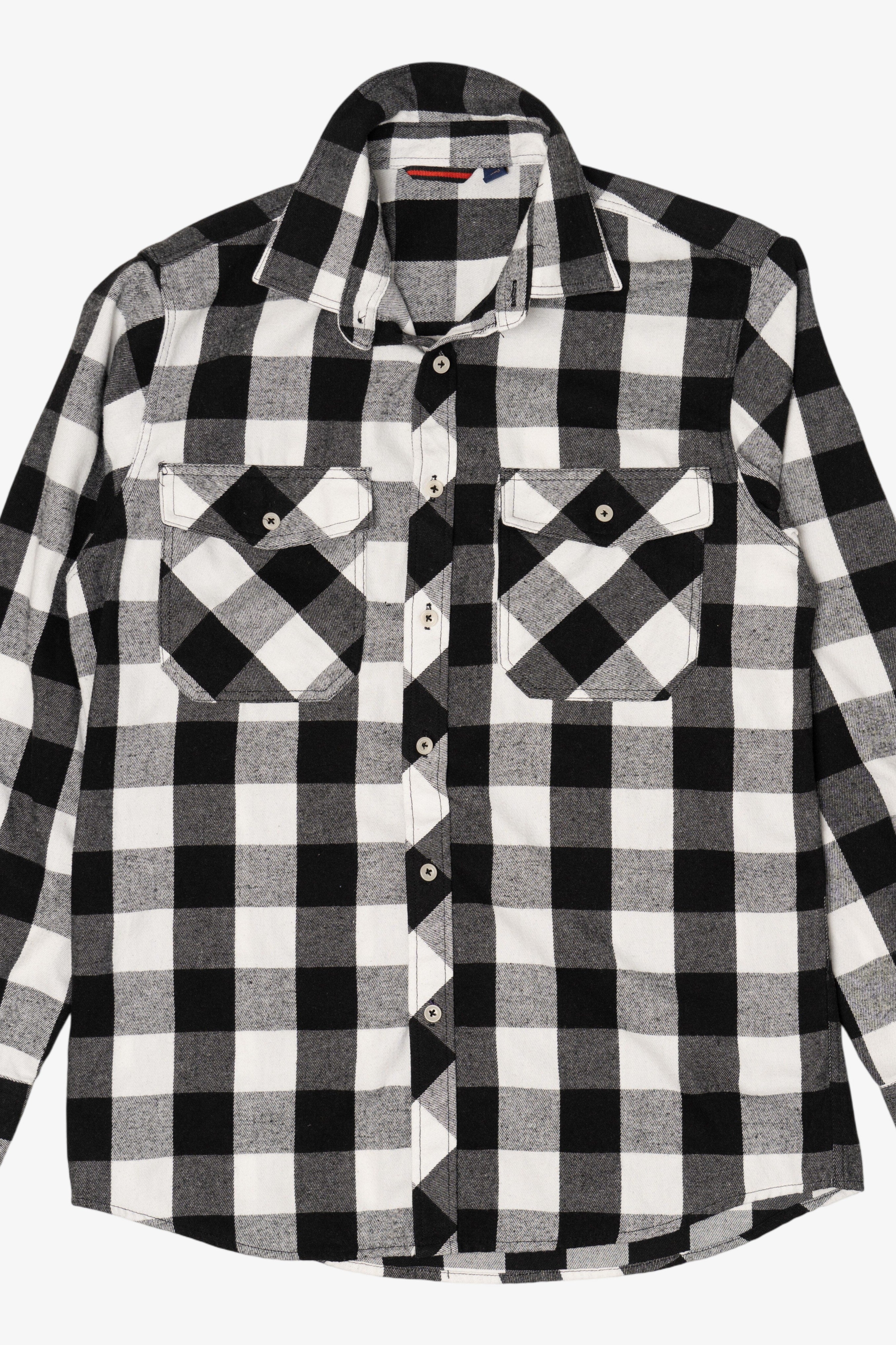 Black And White Checkered Flannel Shirts