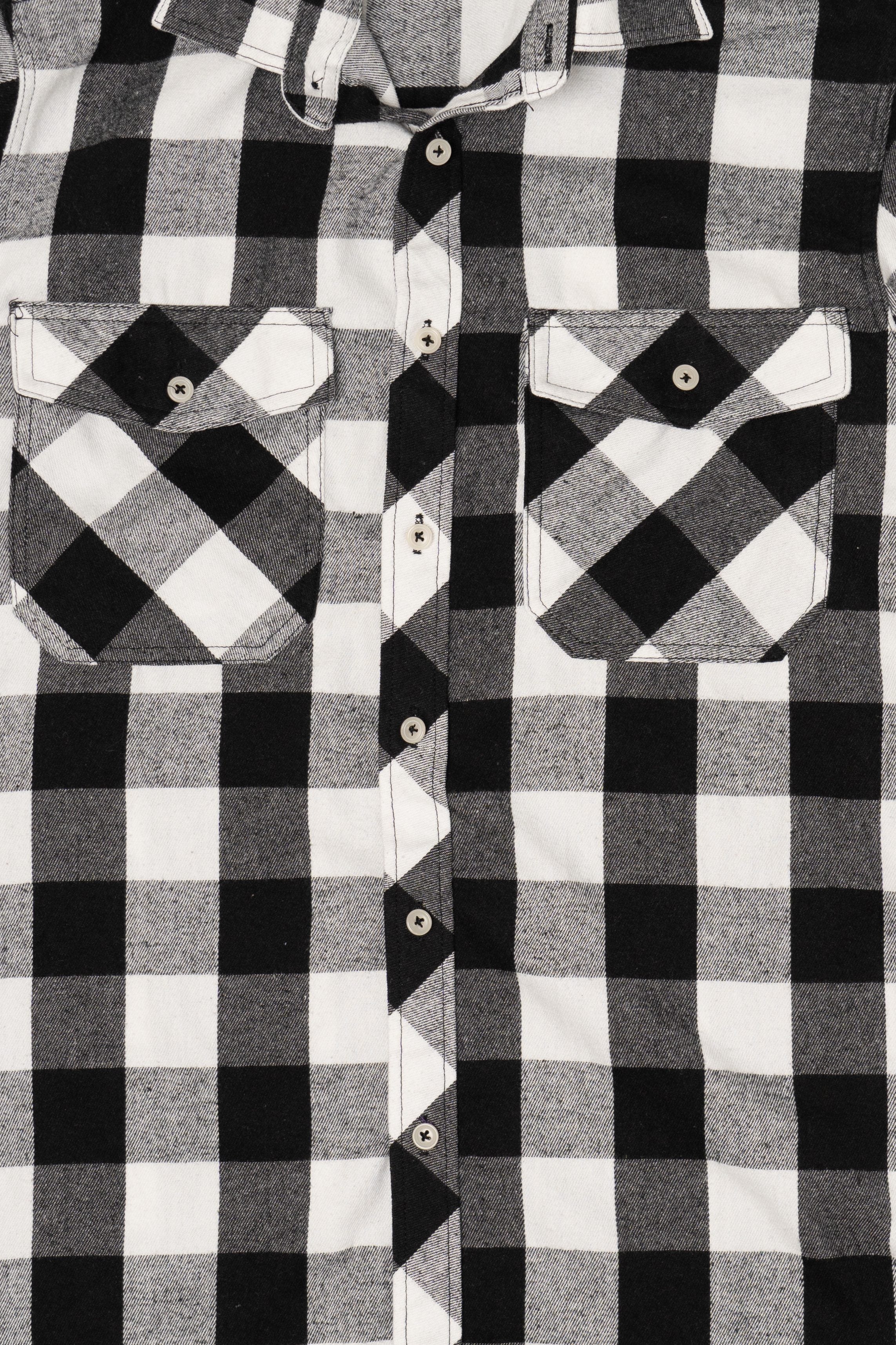 Black And White Checkered Flannel Shirts