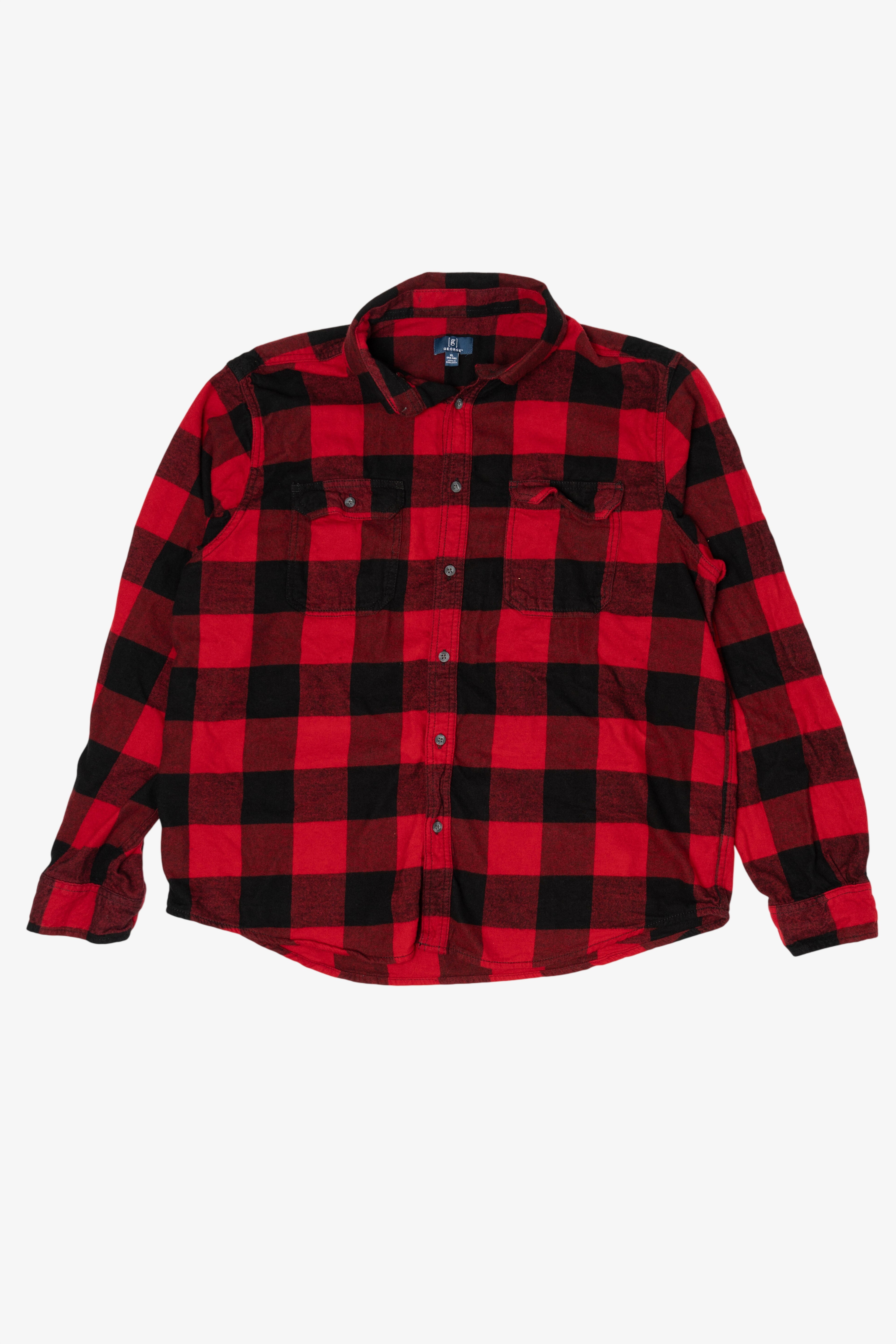 Red Checkered George Flannel Shirt