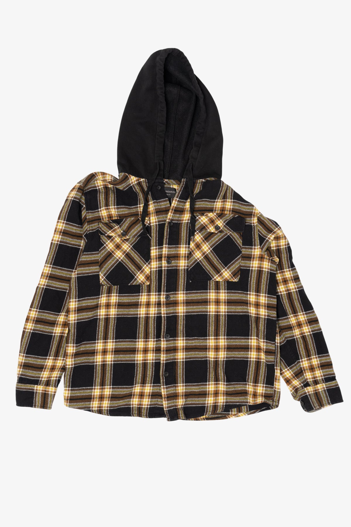 Black And Yellow No Boundaries Flannel Shirt