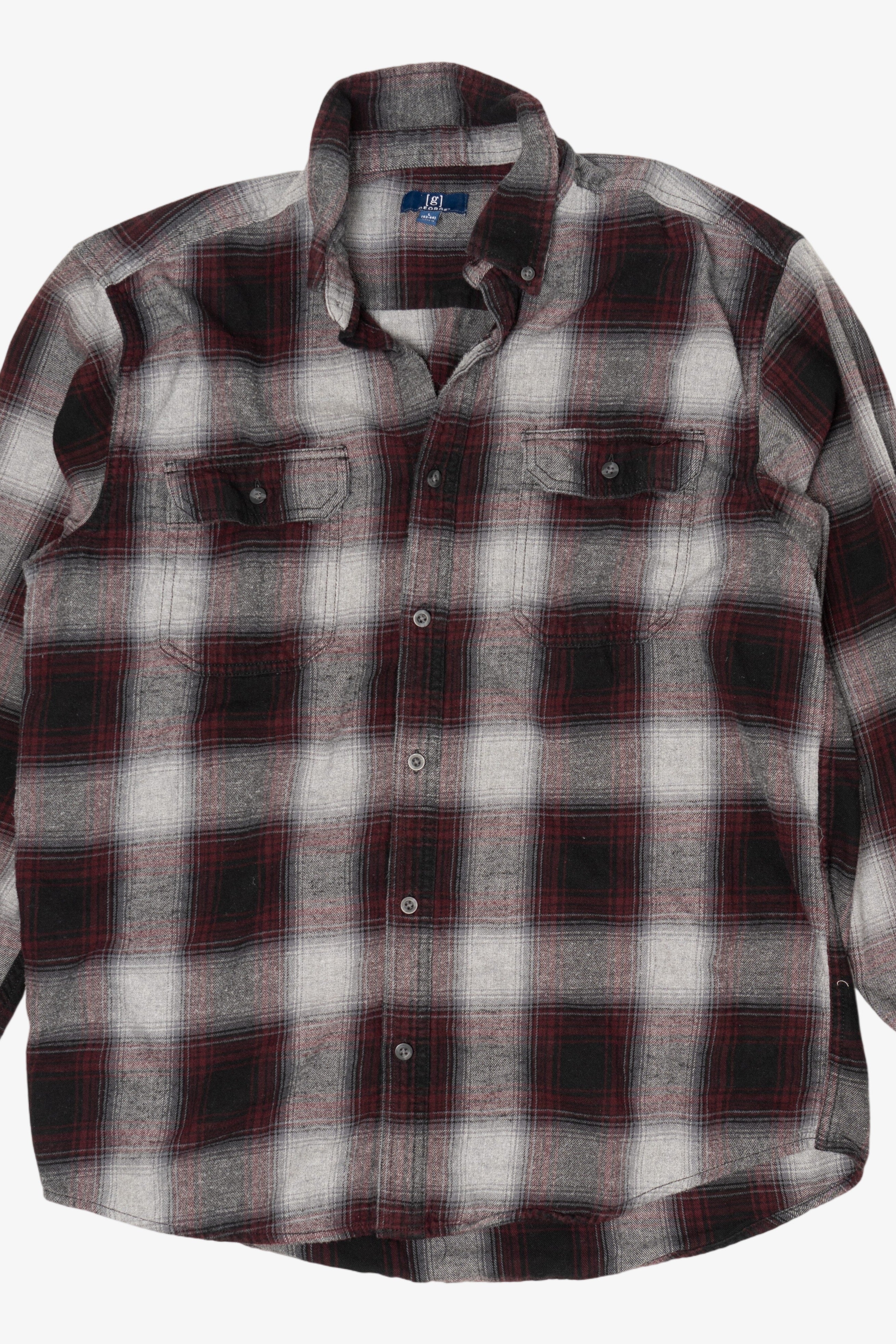 Gray And Red George Flannel Shirt