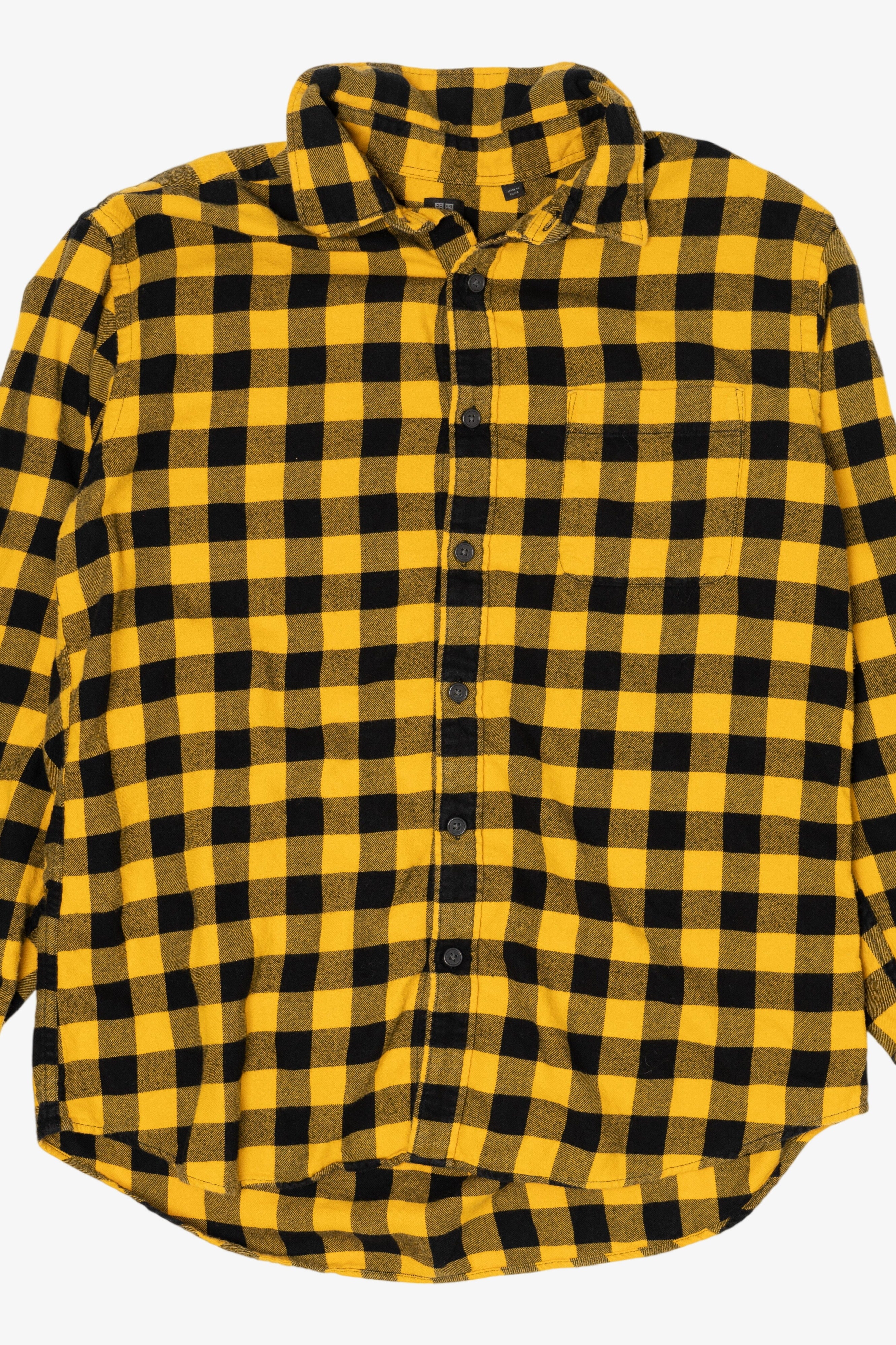 Black And Yellow Flannel Shirt