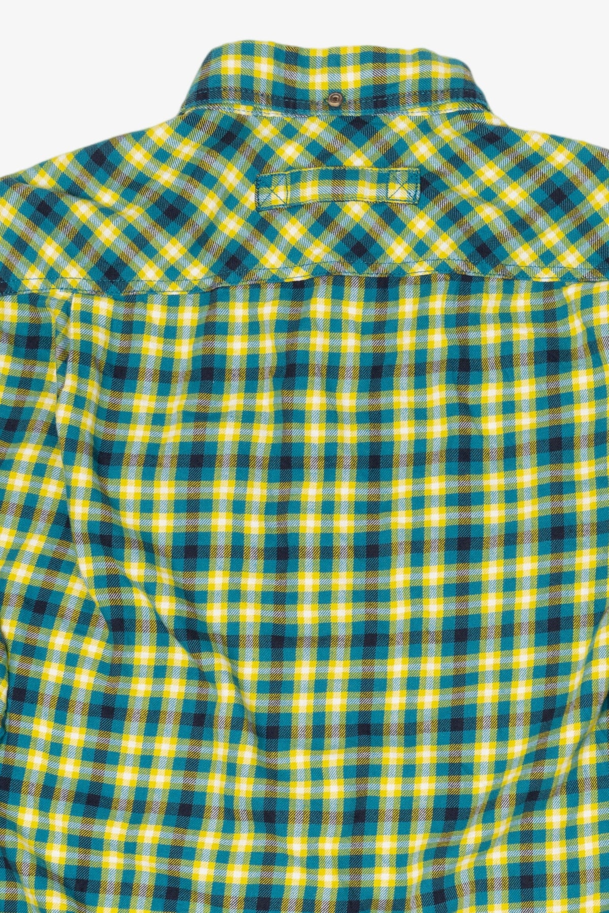 Blue And Yellow Duluth Trading Co. Flannel Shirt