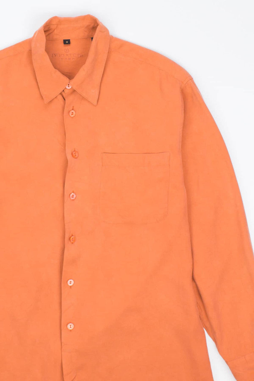 Vintage Bugatchi Woven Silk Long Sleeve Button Down
