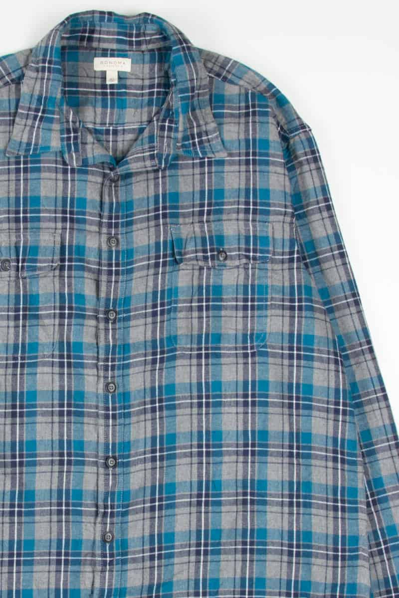 Soft Teal Vintage Flannel 2891