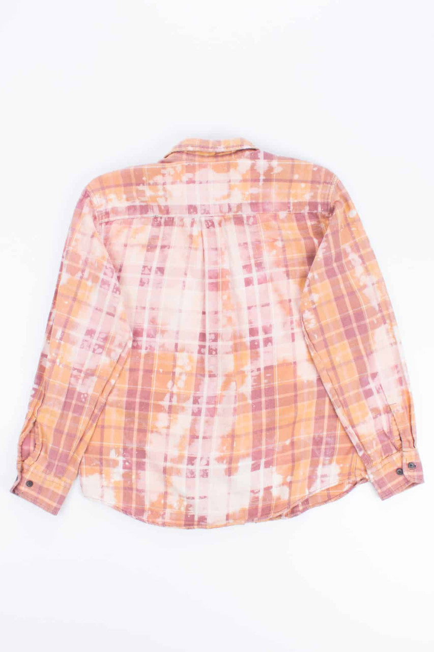 Pumpkin Spice Bleached Flannel Shirt