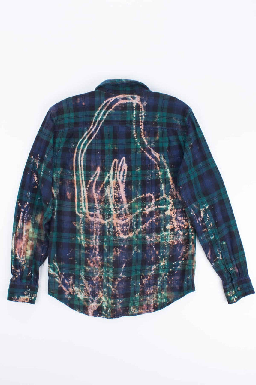 Bleach Sprayed Flannel Shirt 1