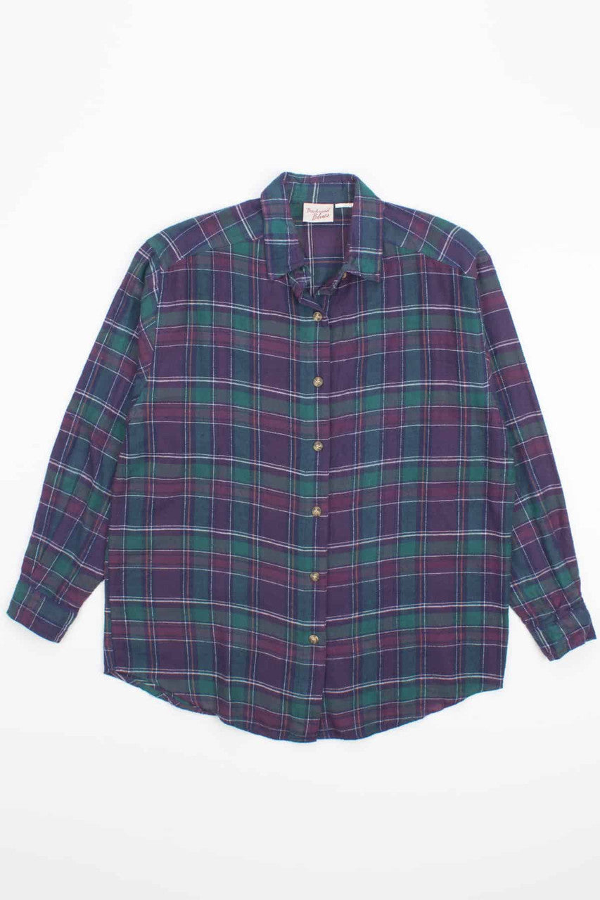 Vintage Purple & Green Flannel