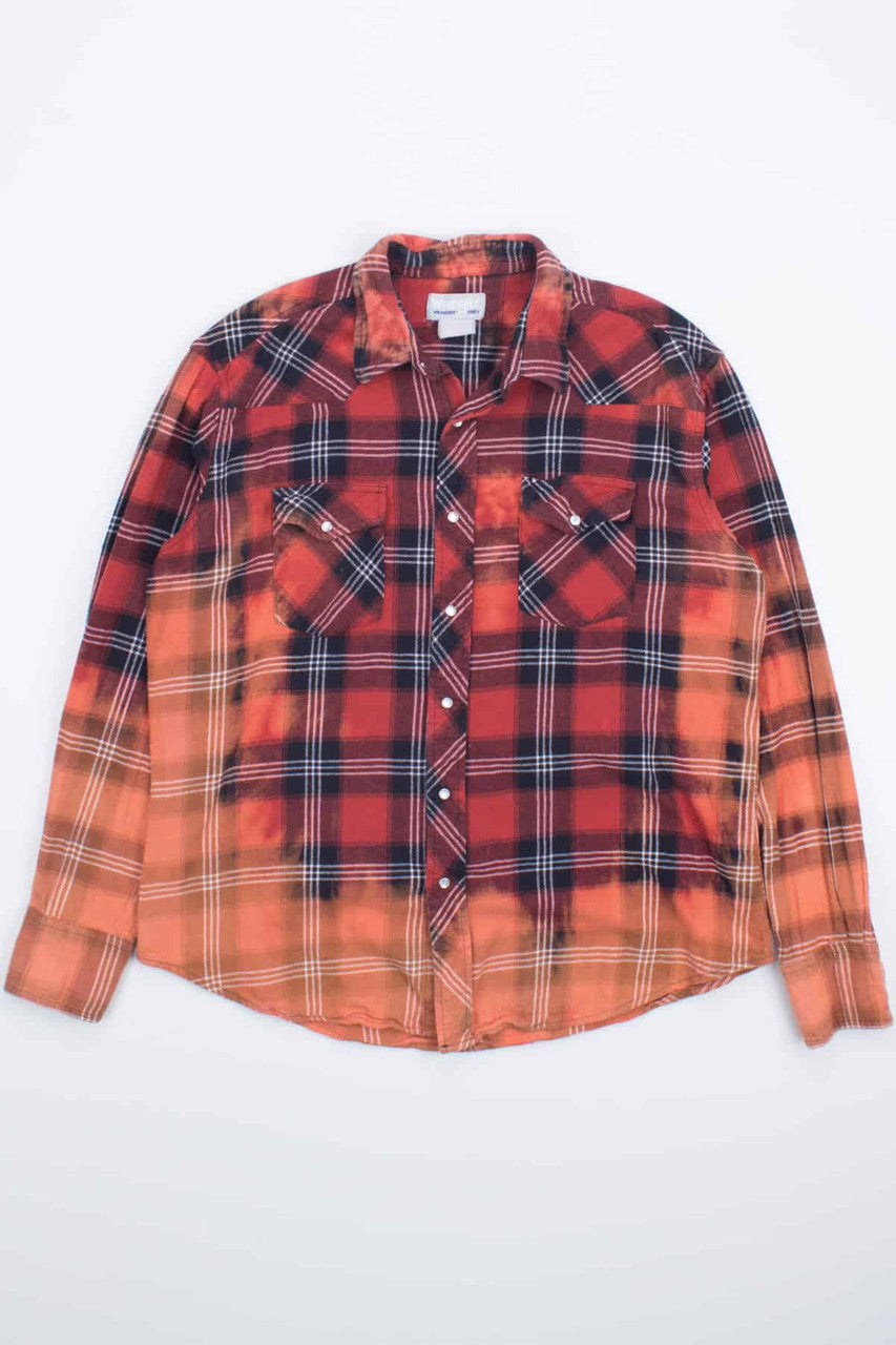 Bleached Wrangler Western Flannel