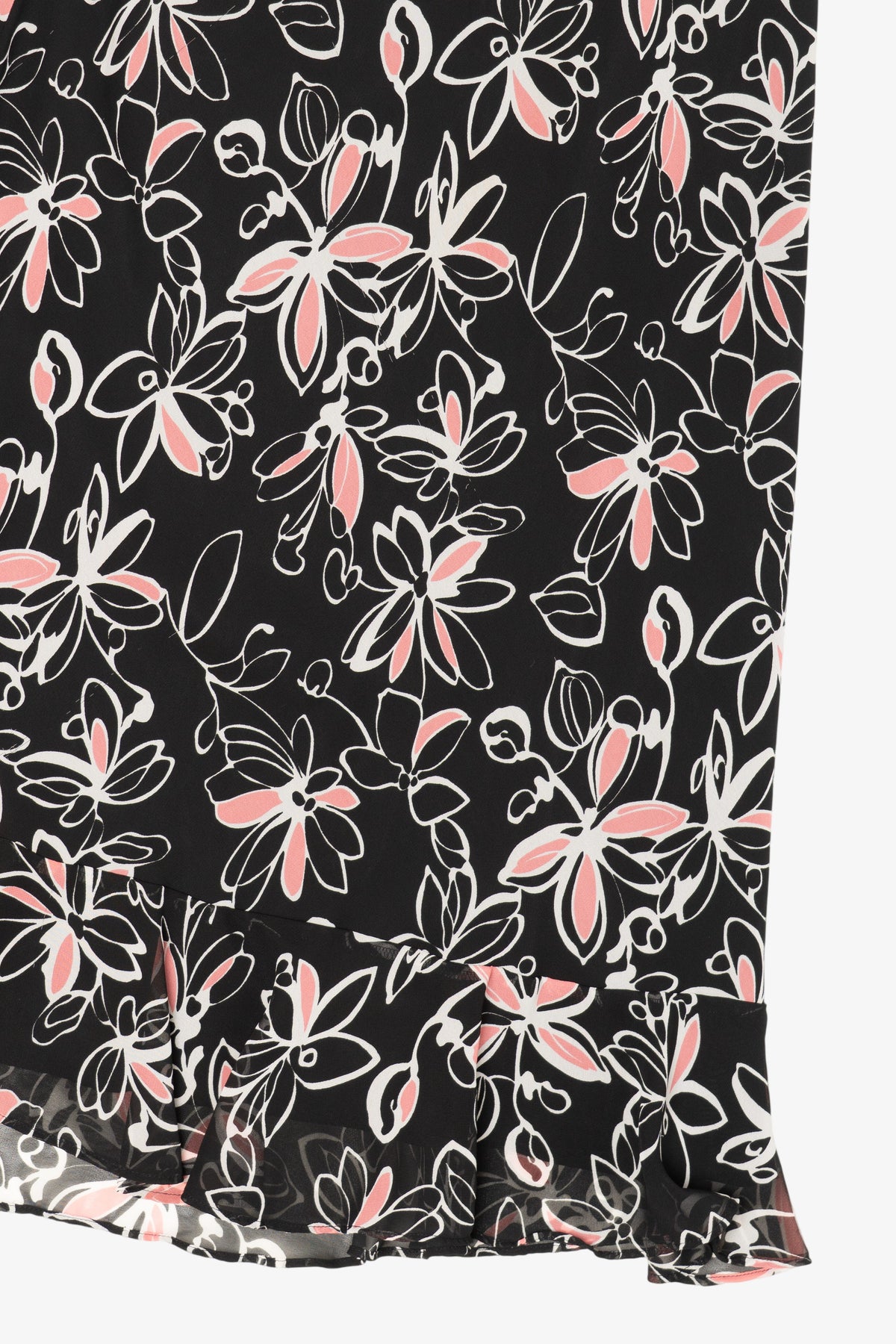 Vintage Black Floral East 5th Maxi Skirt (2000s)