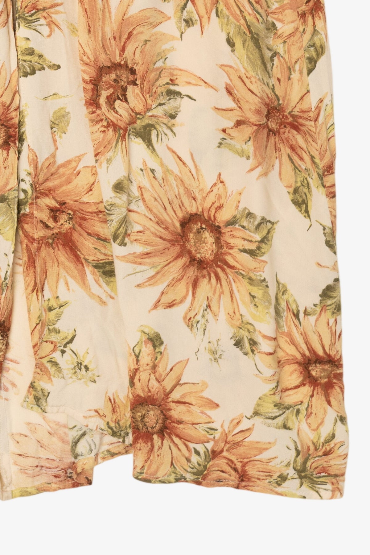 Vintage Beige Floral Kelly Stryker Maxi Skirt (1990s)