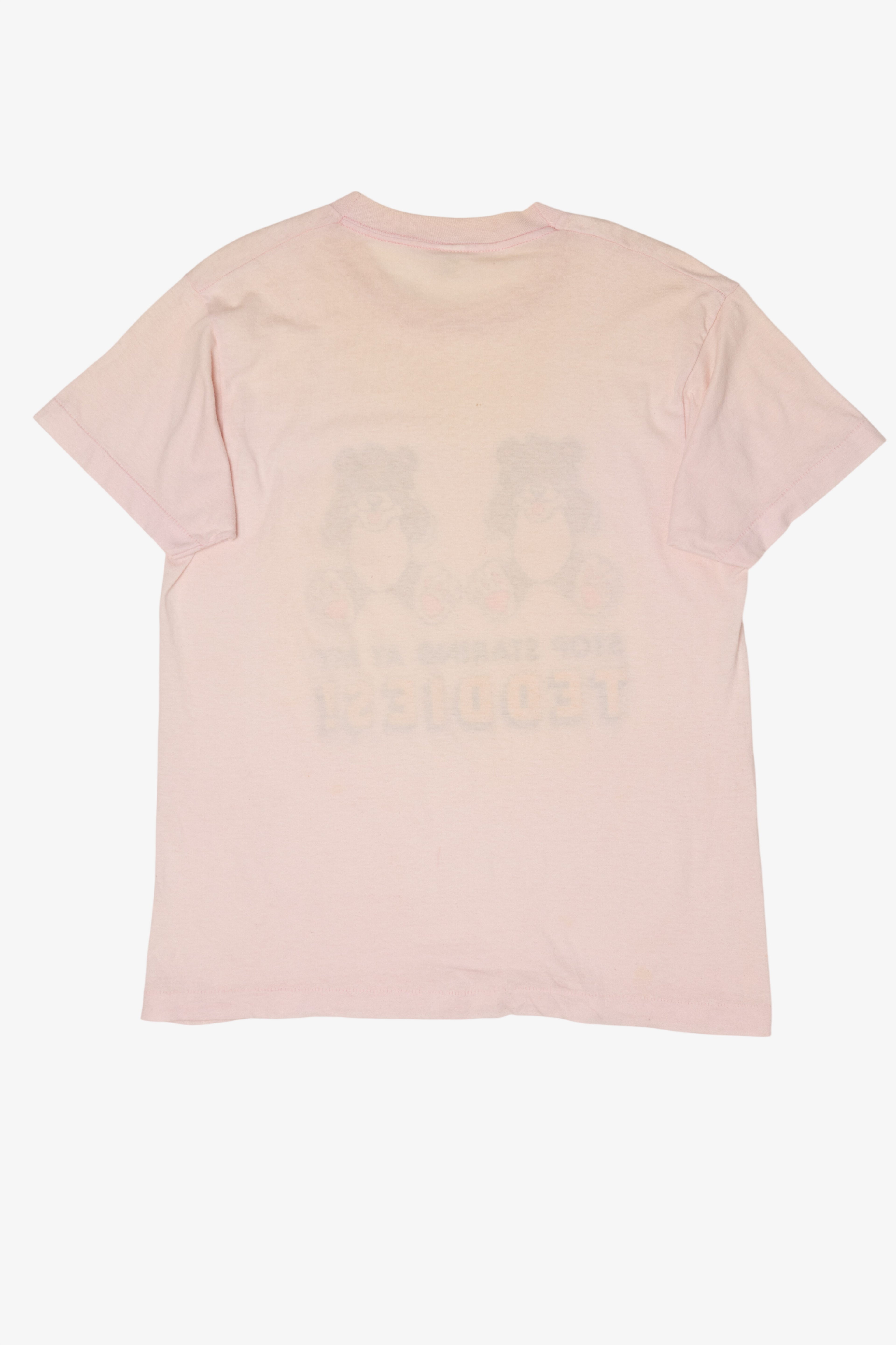 Vintage "Stop Staring At My Teddies" Funny T-Shirt (1980s)