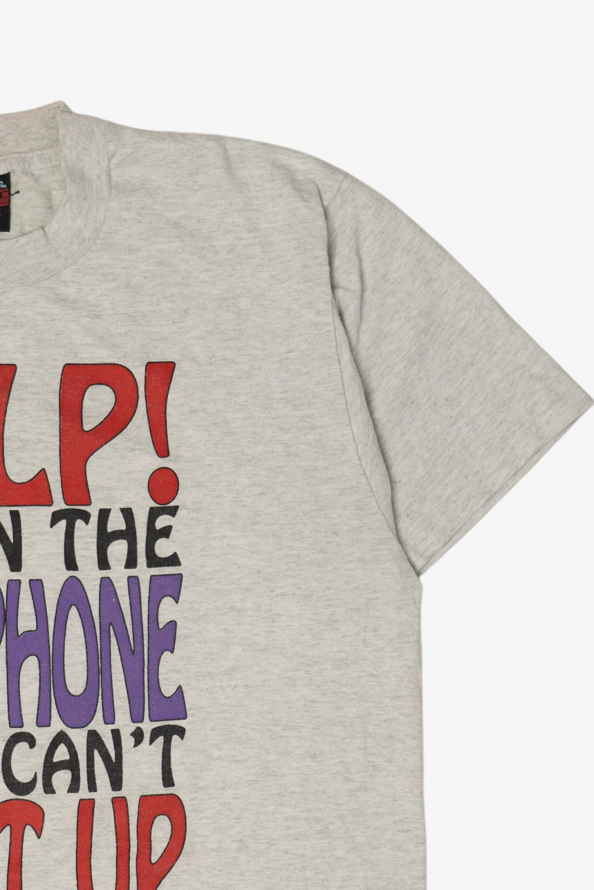 Vintage "Help! I'm On The Telephone And I Can't Shut Up" Funny T-Shirt (1990s)
