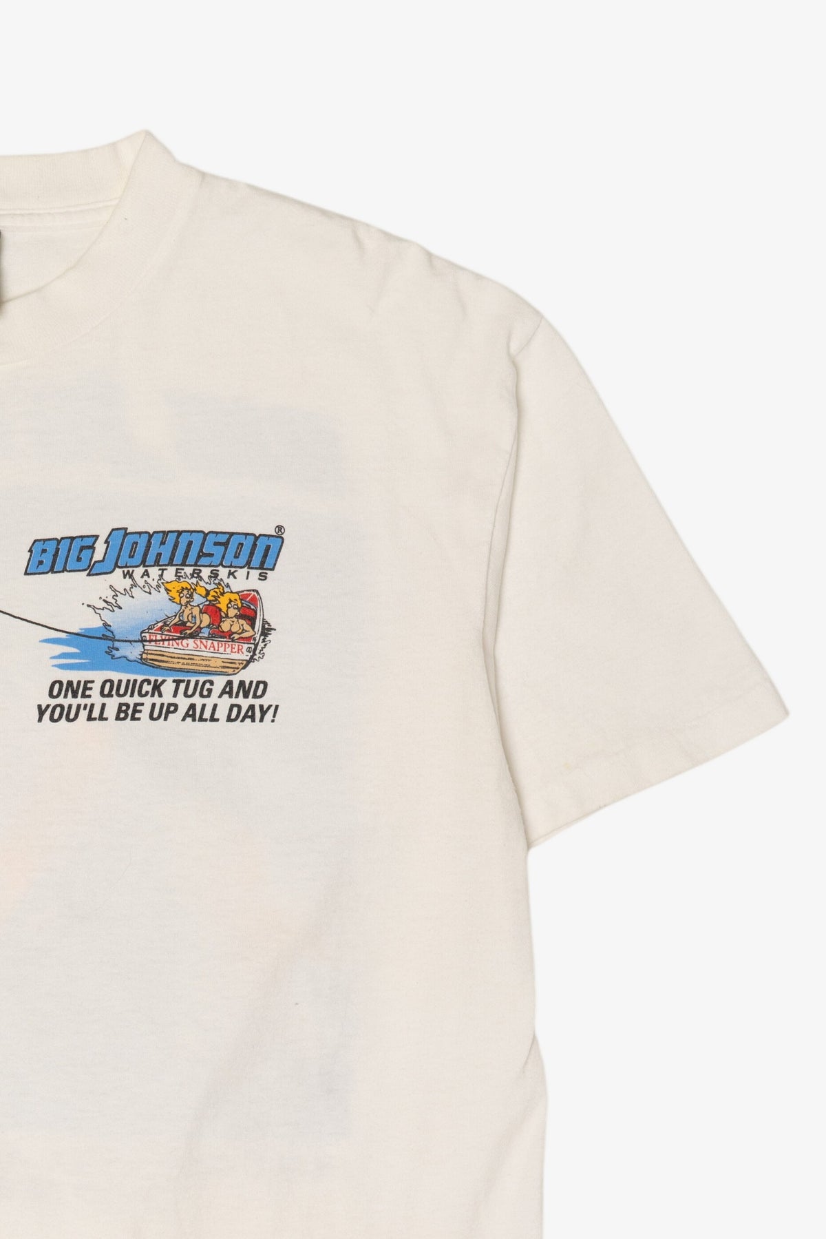Vintage Big Johnson Waterskis Funny Single Stitch T-Shirt (1990s)