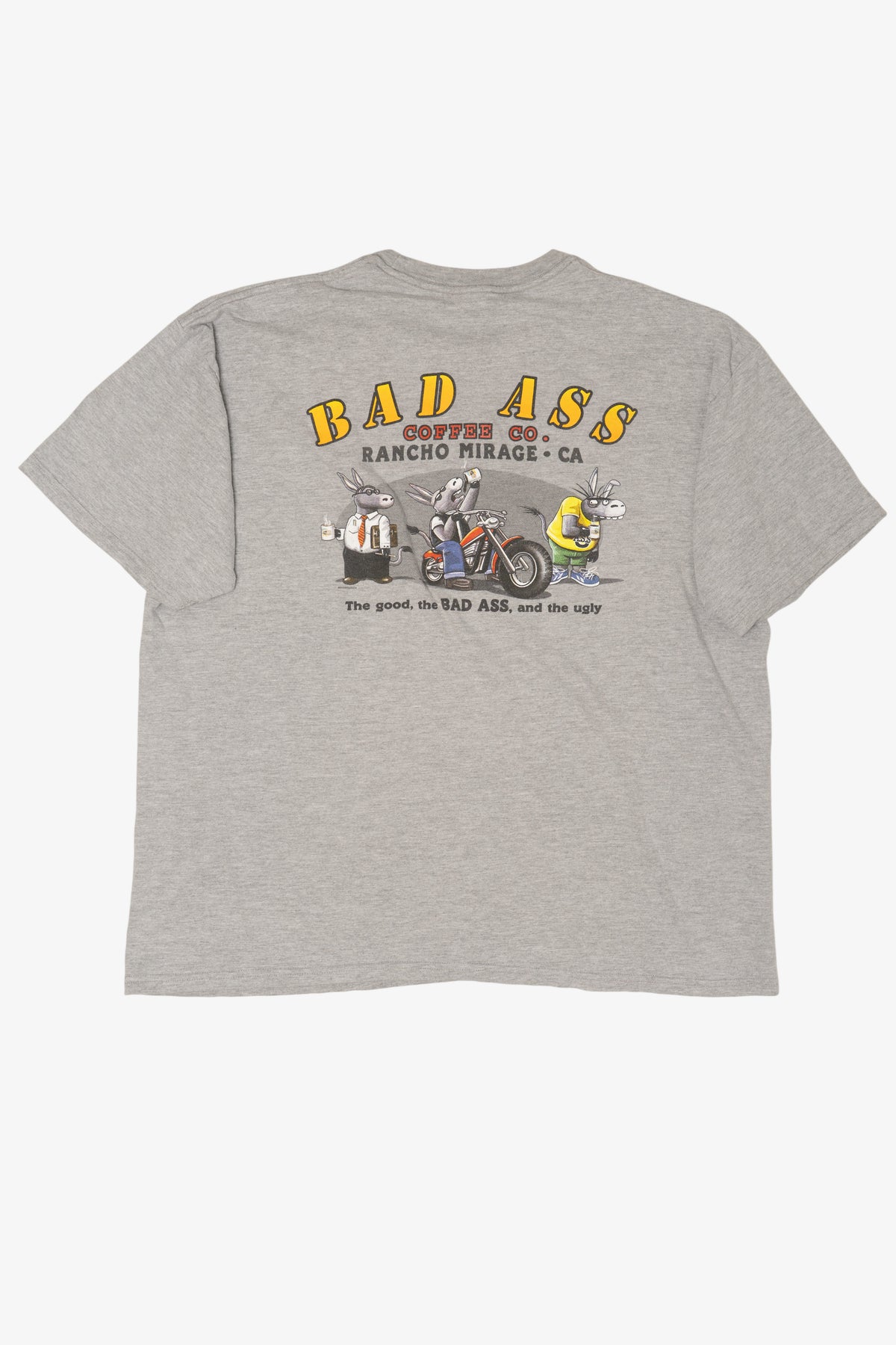 Vintage Gray Bad Ass Coffee Co. T-Shirt (2000s)
