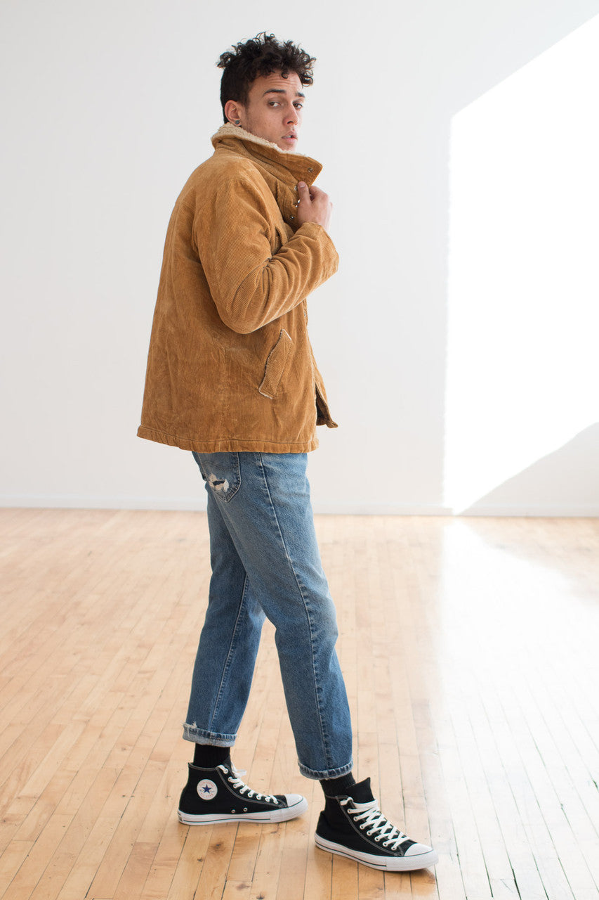 Gold Corduroy Winter Coat