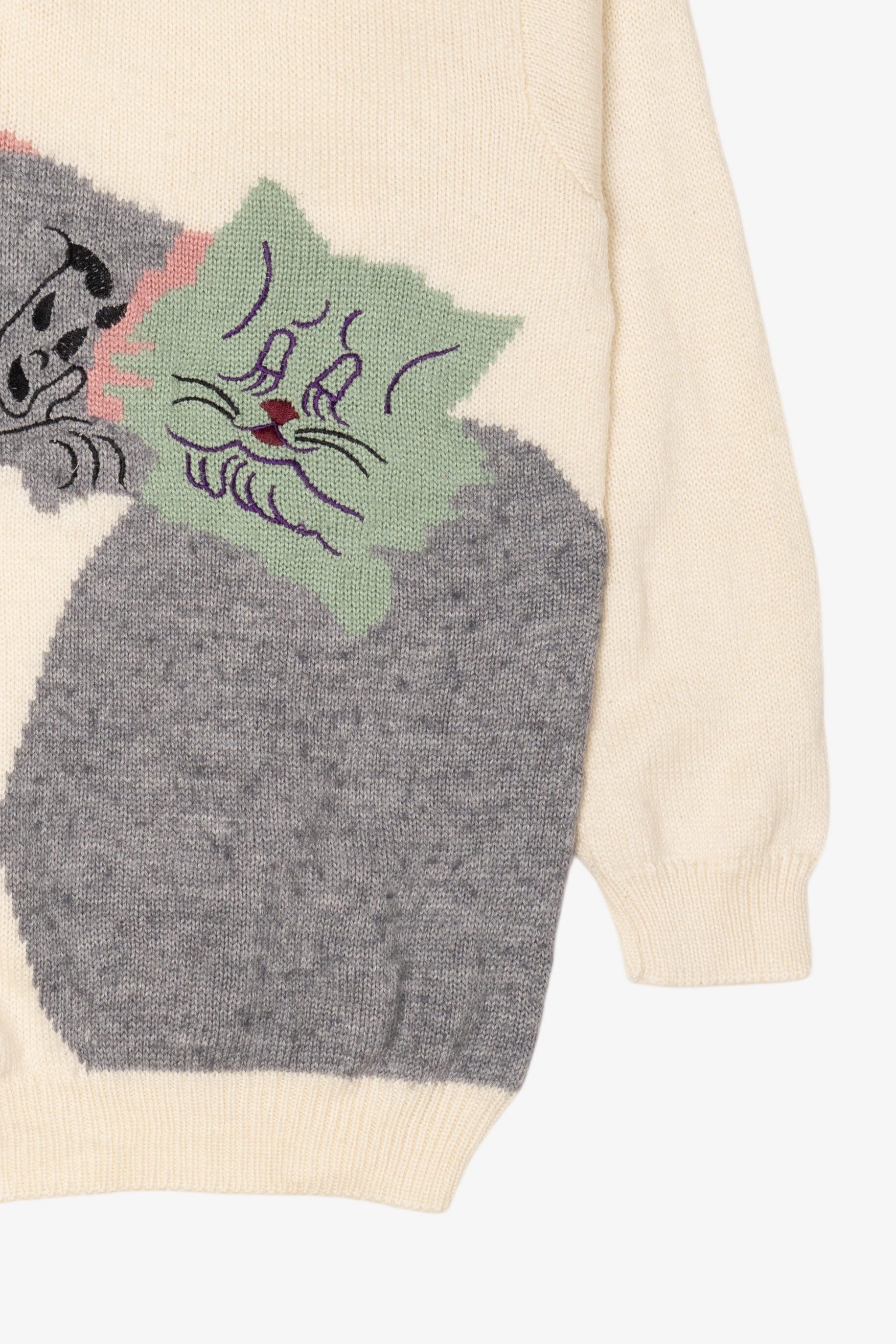 Vintage Marella Puppy And Kittens Graphic Sweater (1990s)