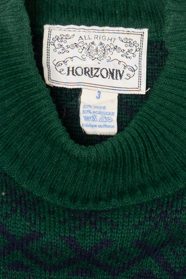 Vintage Green HorizonIV "Private Joke" Sweater (1980s)