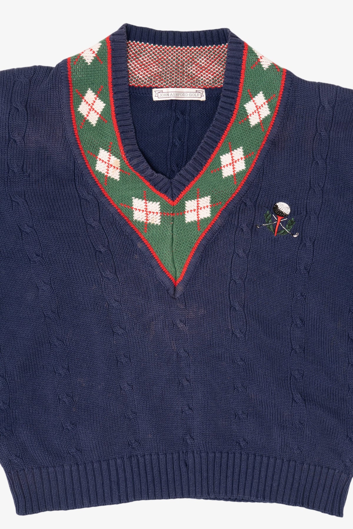 Vintage Navy Blue John Ashford Golf Sweater (1990s)
