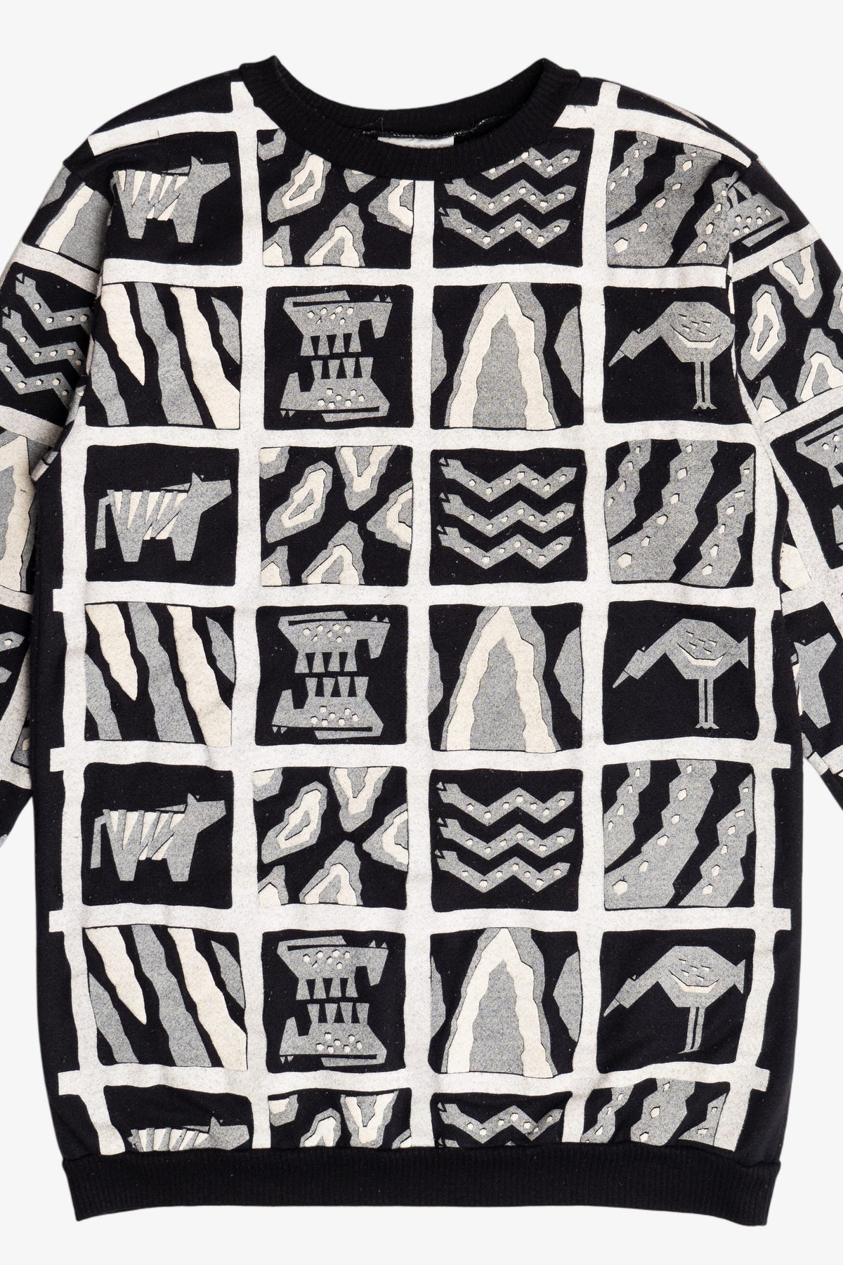 Vintage Scarab San Francisco Embossed Print Long Sweatshirt (1980s)