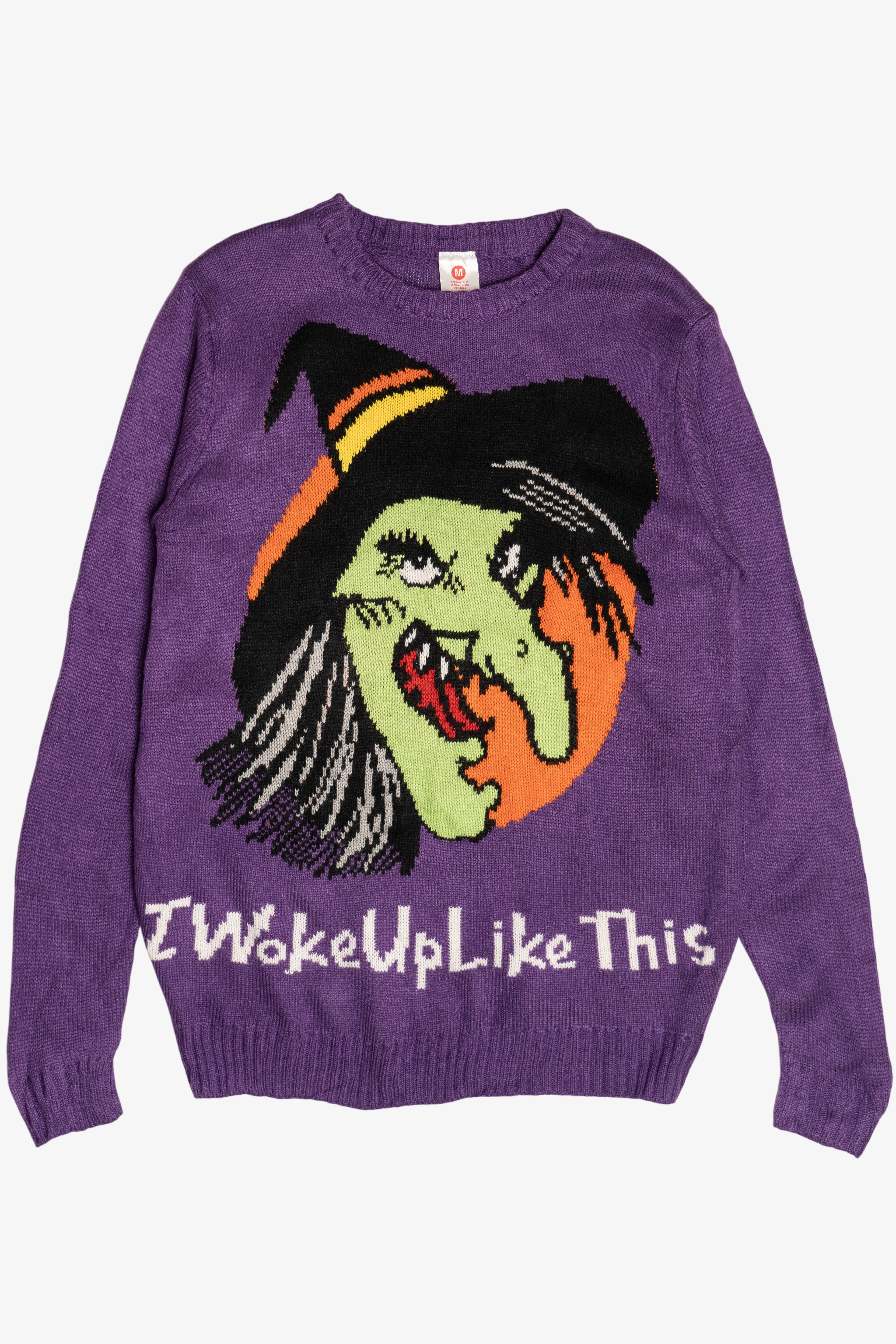 "I Woke Up Like This" Witch Halloween Sweater (2010s)