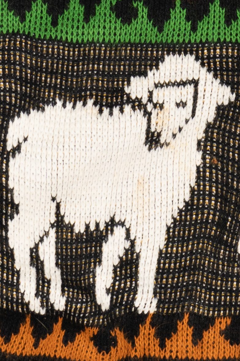 Vintage Farm Animals Motif Teasers Autumn Harvest Sweater (1990s)