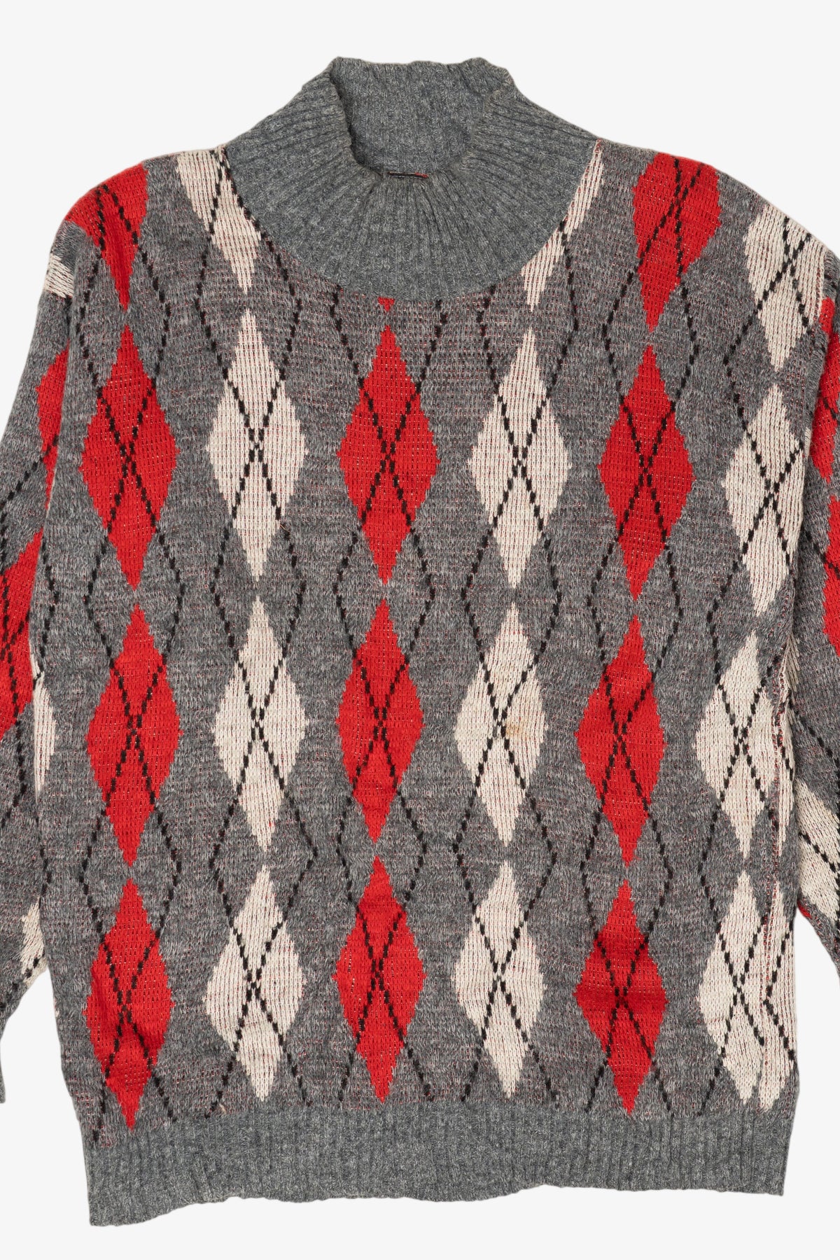 Vintage Gray Gotham Argyle Sweater (1990s)