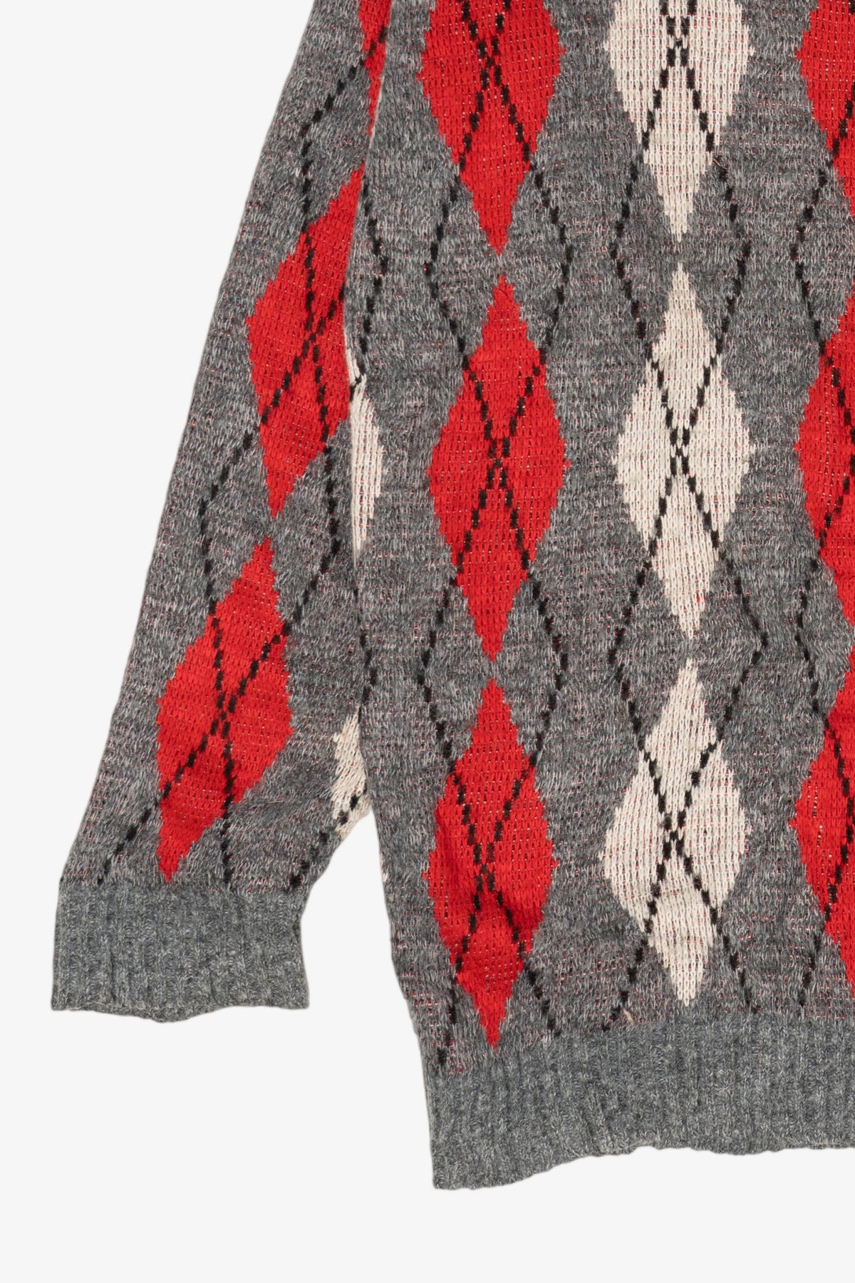 Vintage Gray Gotham Argyle Sweater (1990s)